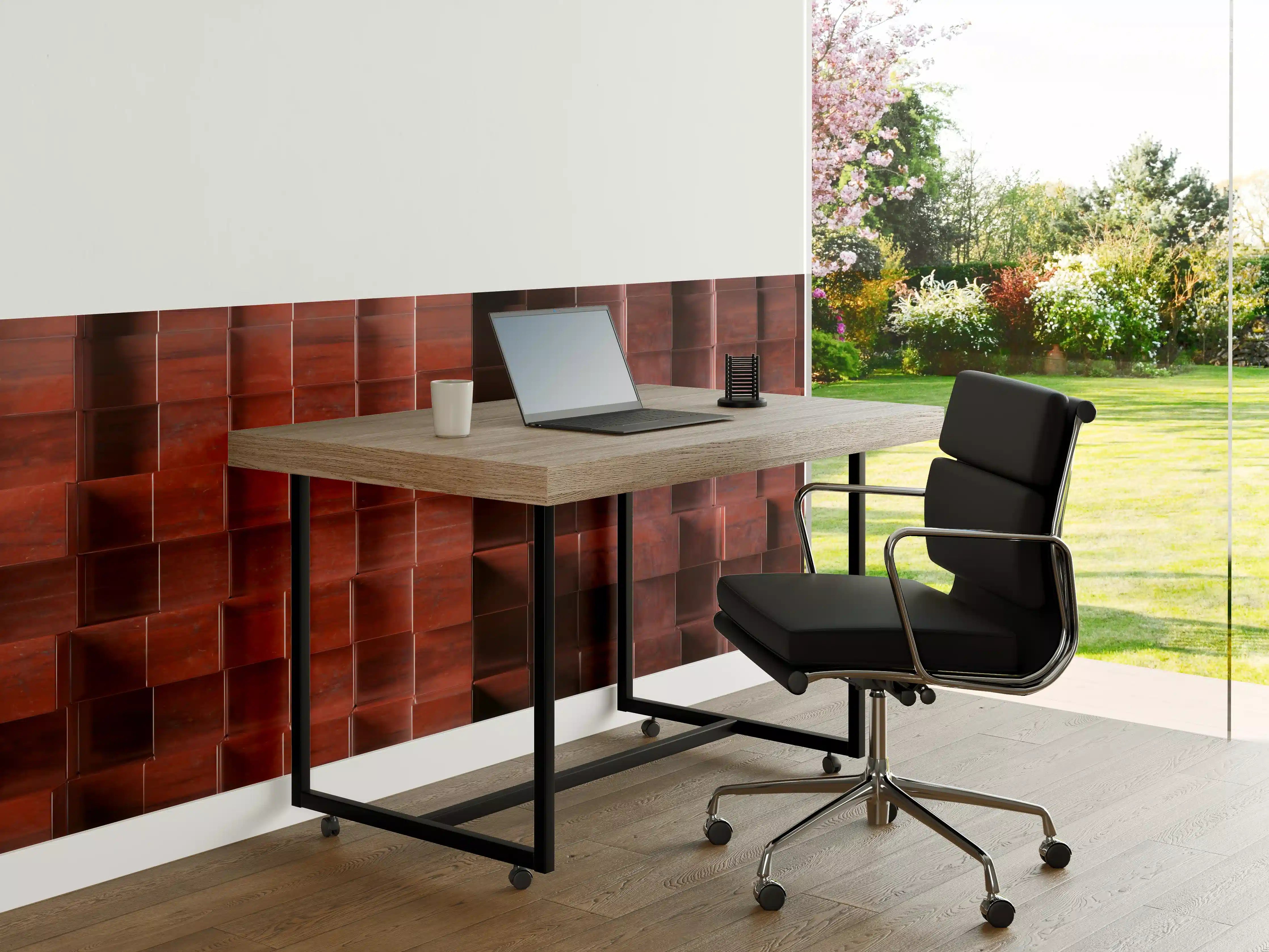 Büro Wandgestaltung - Rostige Metallwürfel Textur