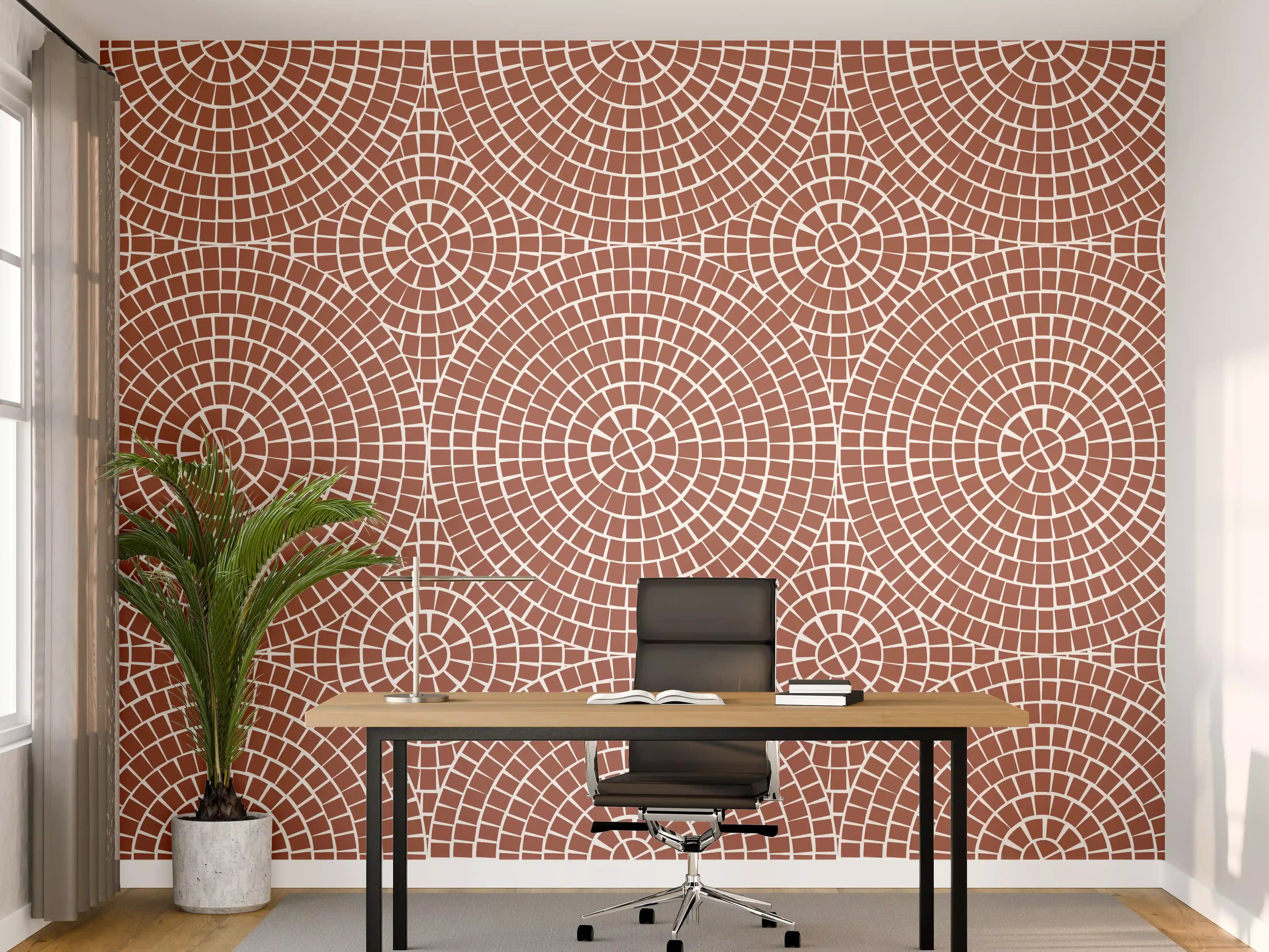 Büro Wandgestaltung - Rostige Steinmosaik-Textur für besondere Räume