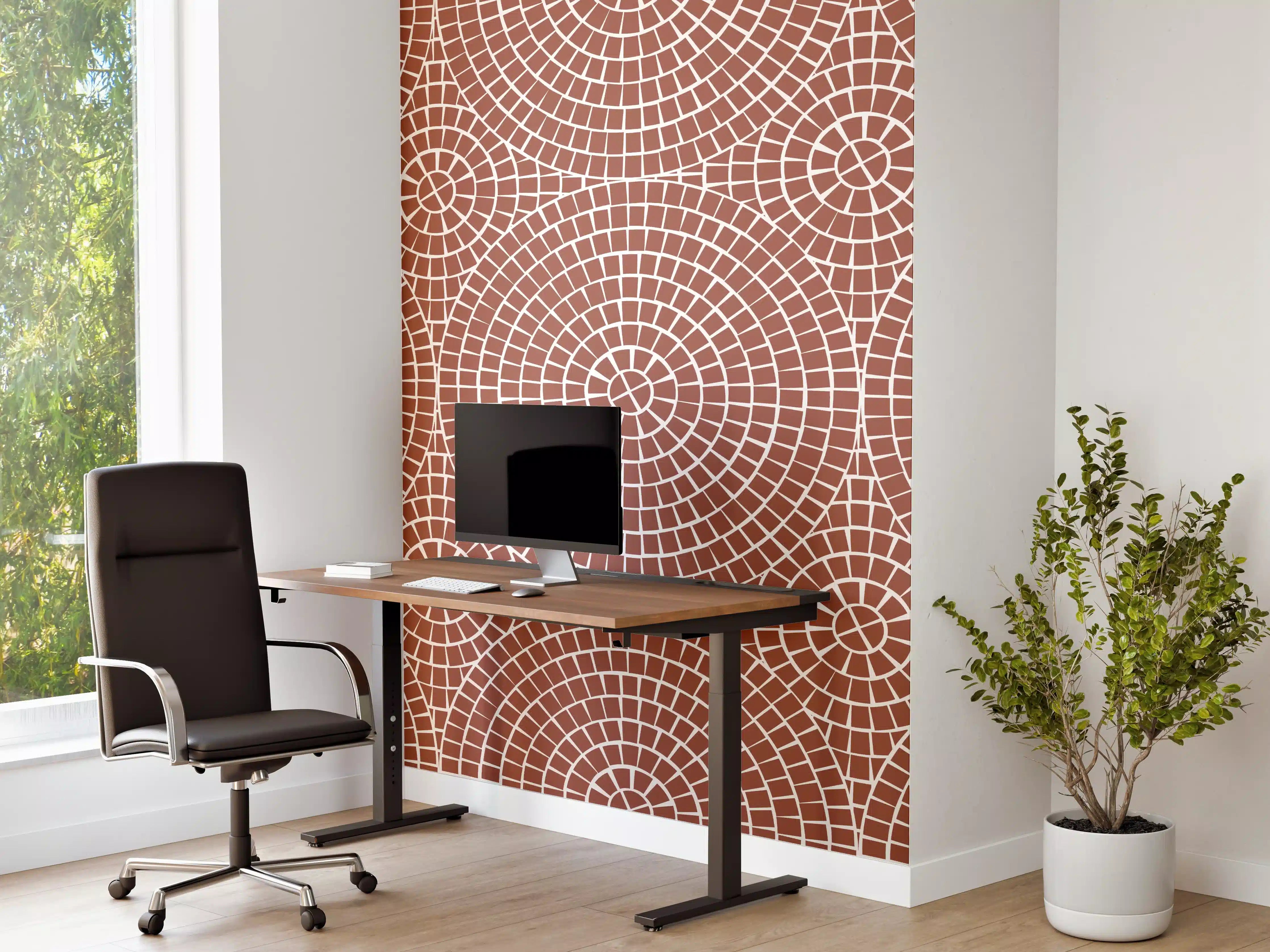 Büro Wandgestaltung - Rostige Steinmosaik-Textur für besondere Räume