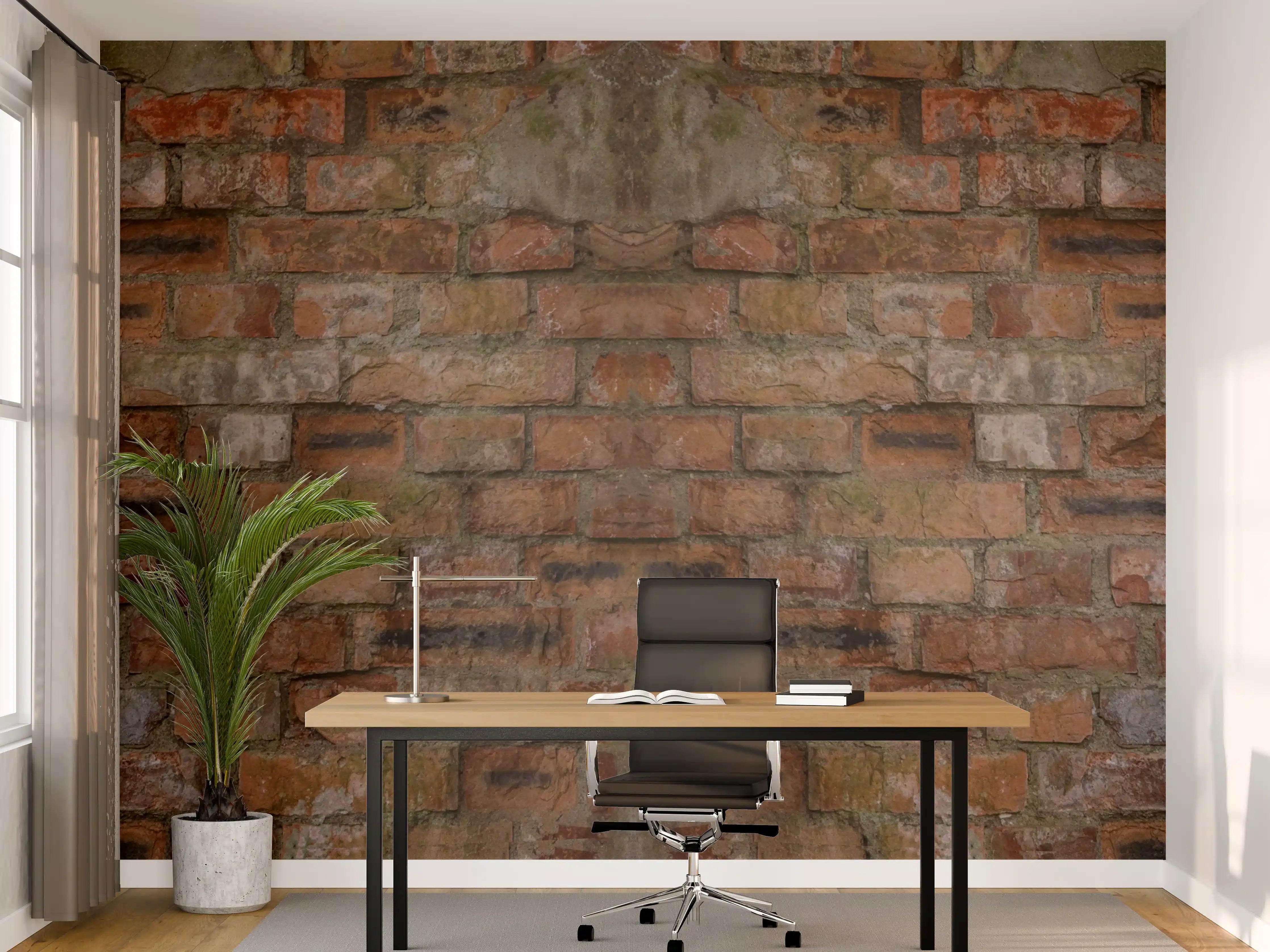 Büro Wandgestaltung - Rostige Ziegelsteinwand Textur