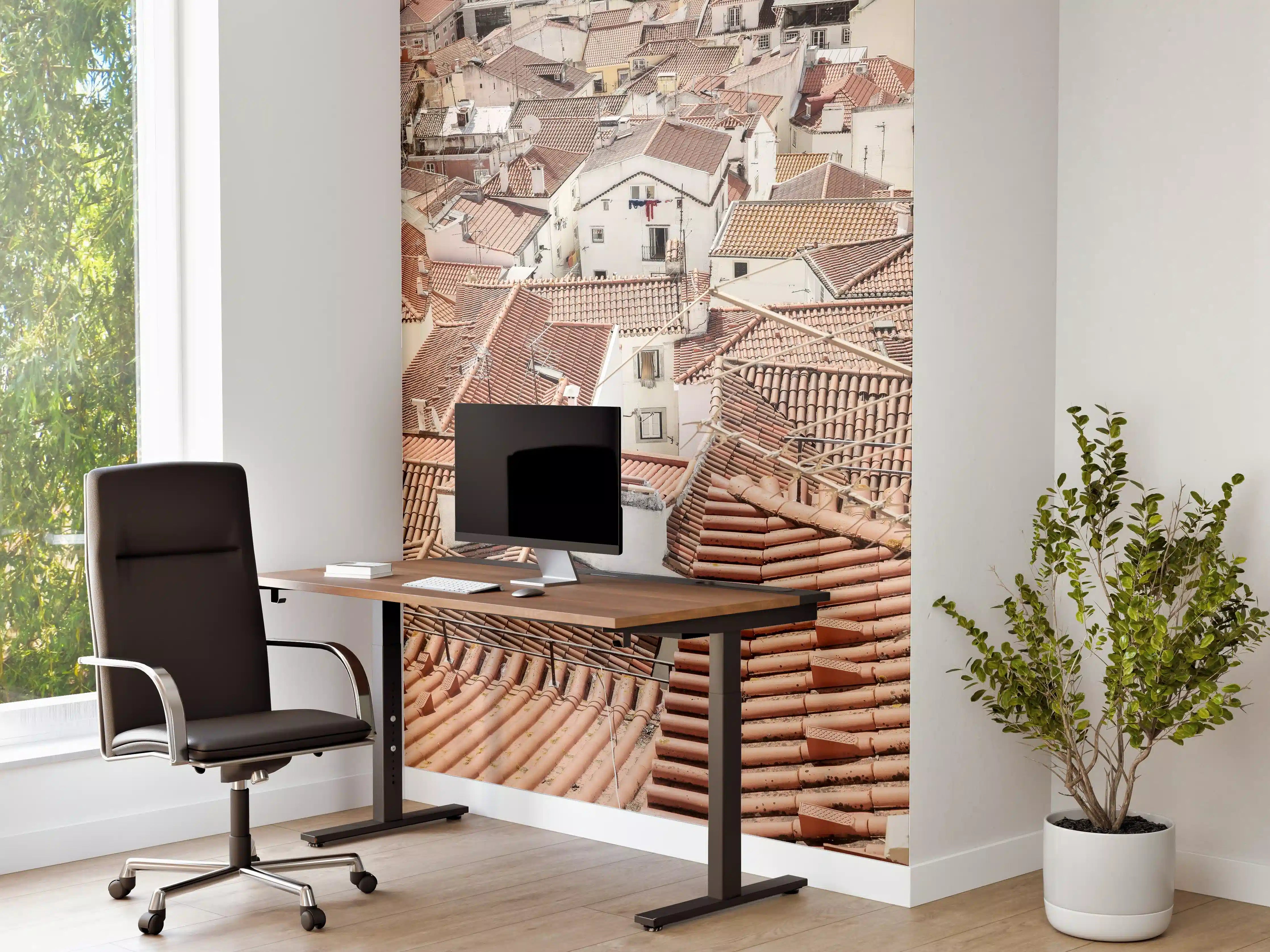 Büro Wandgestaltung - Rot-Braune Dächer Ansicht