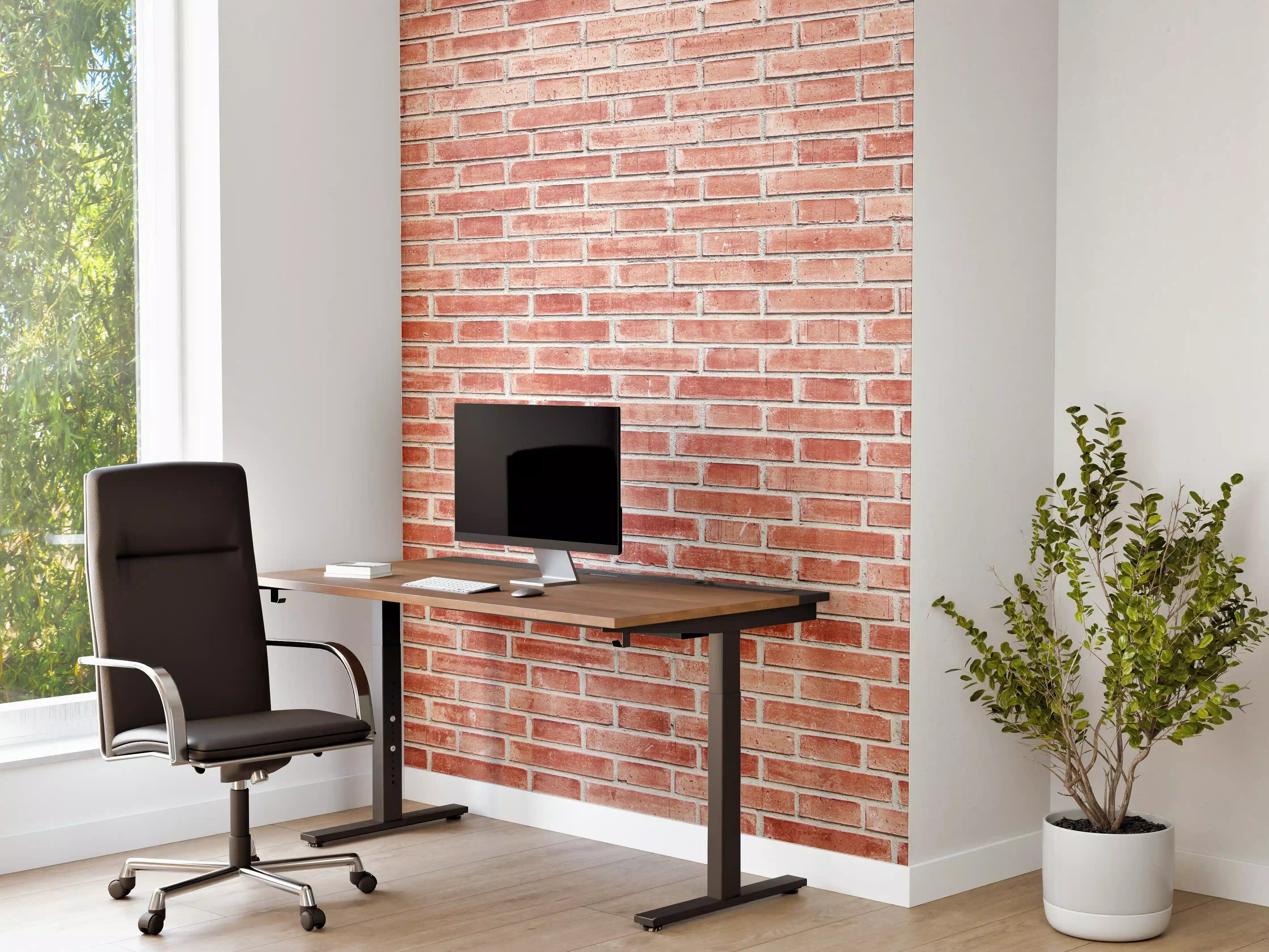 Büro Wandgestaltung - Rote rissige Backsteinmauertextur
