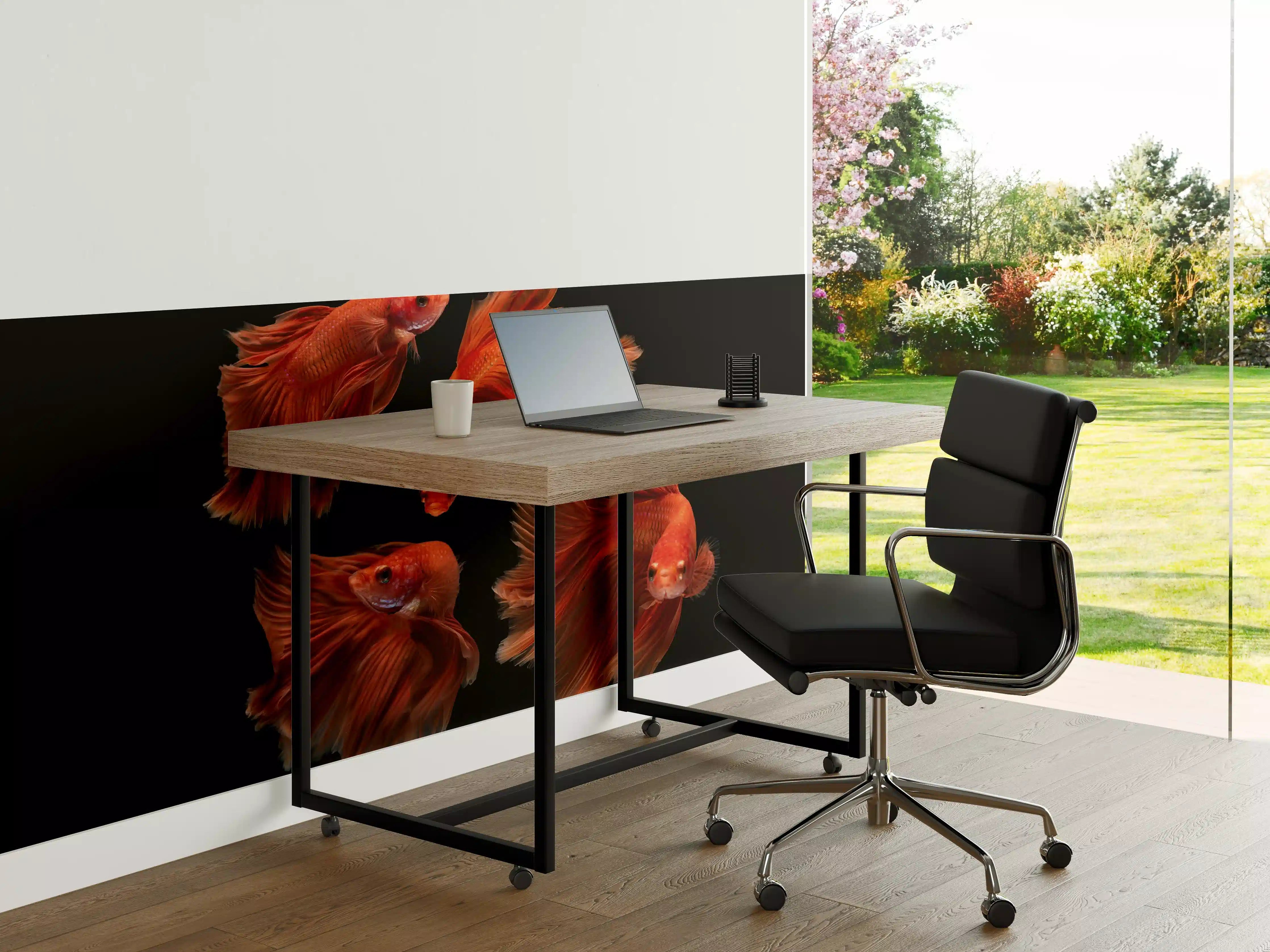 Büro Wandgestaltung - Roter Betta Fisch