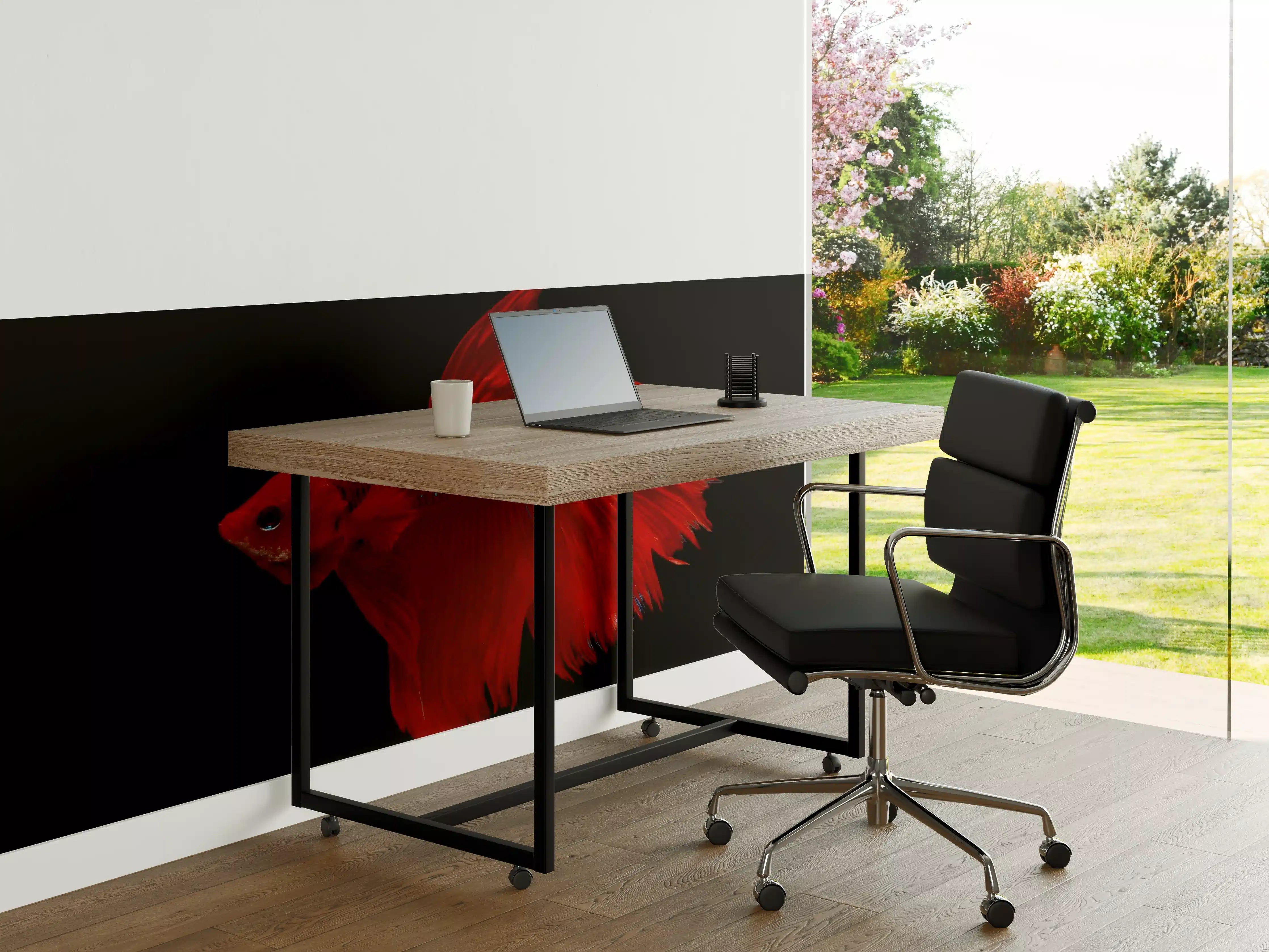 Büro Wandgestaltung - Roter Betta-Kampffisch