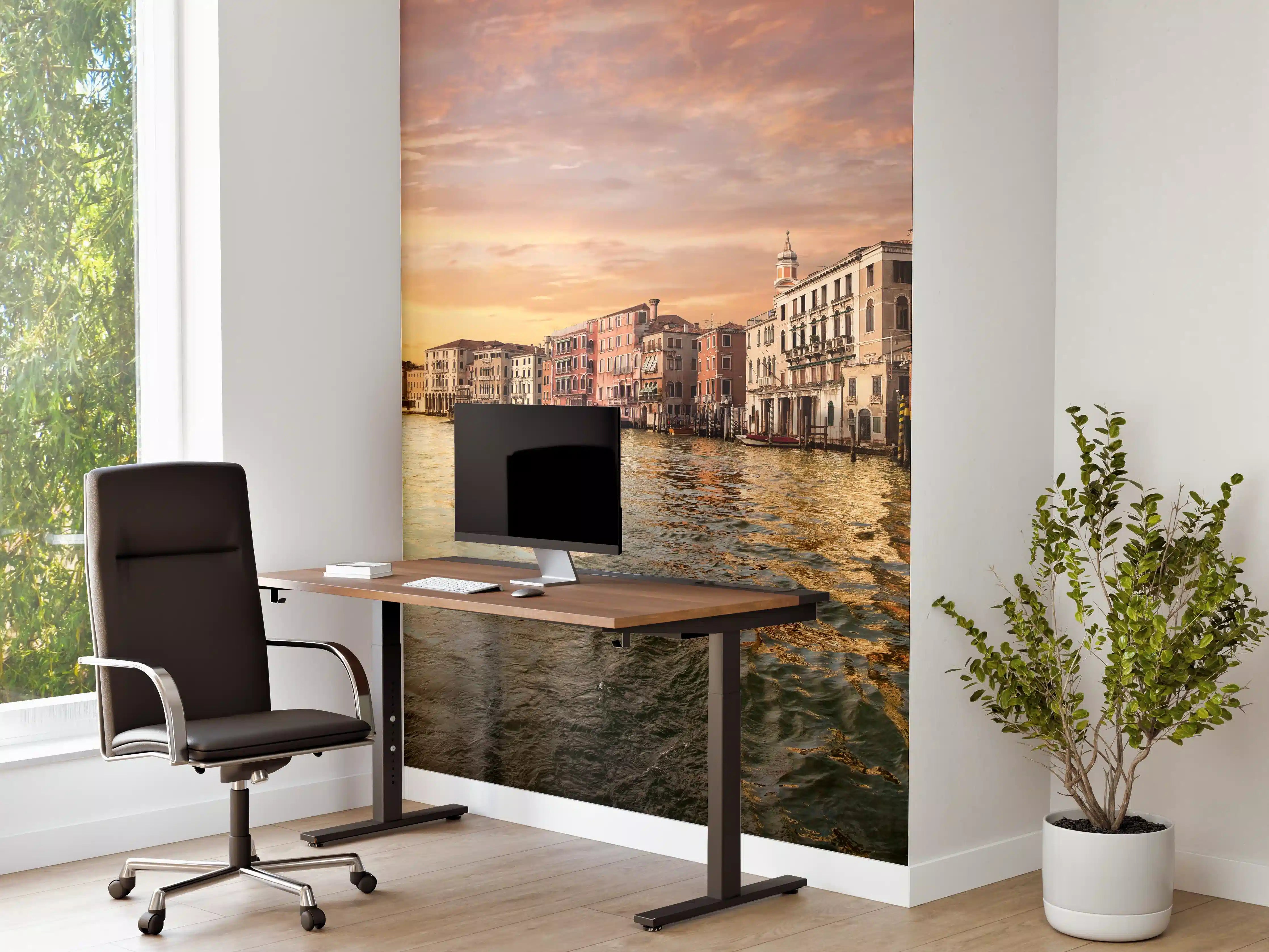Büro Wandgestaltung - Ruhiger Canale Grande am Abend