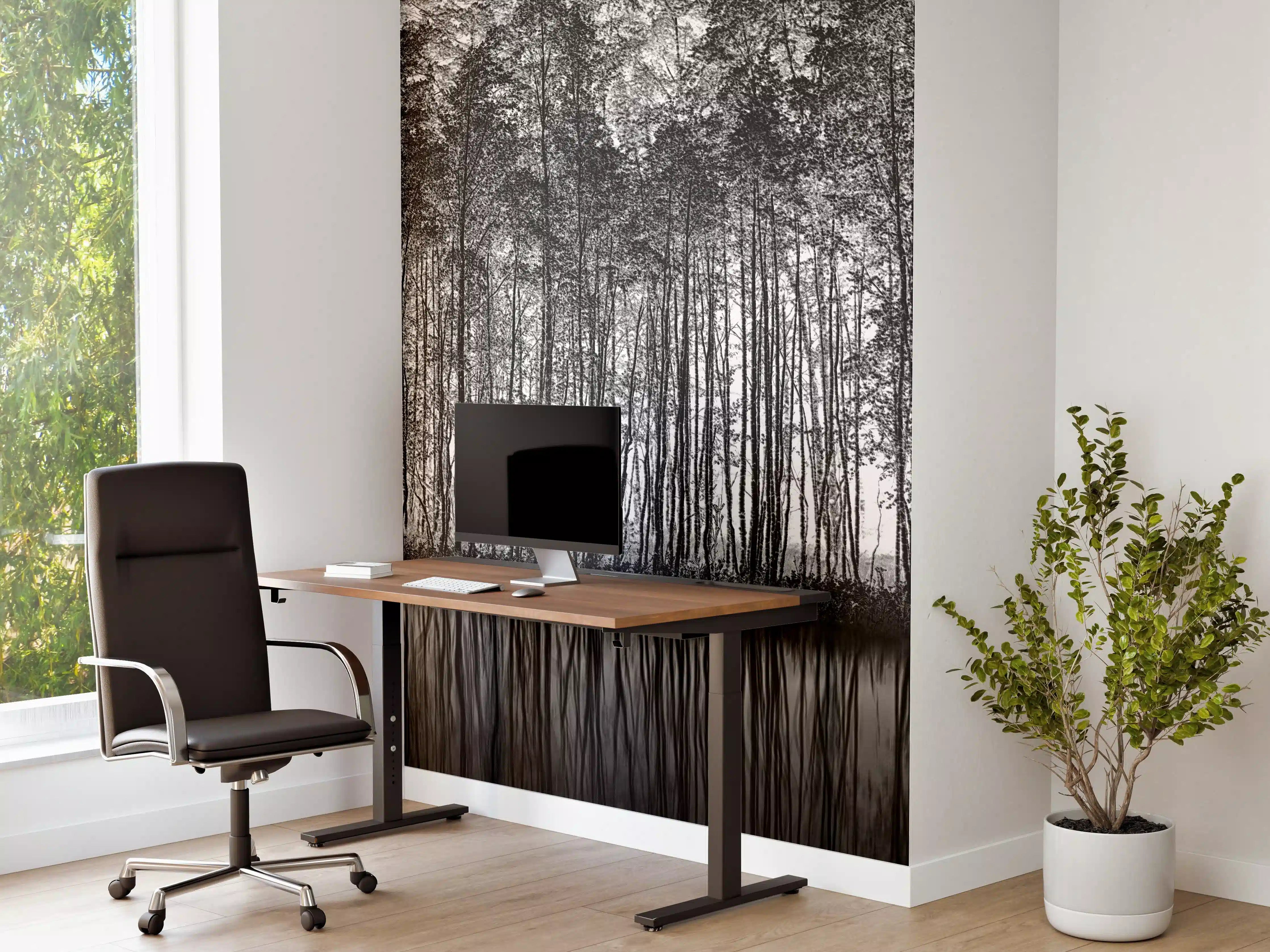 Büro Wandgestaltung - Ruhiger Wald - Wasser Reflektion