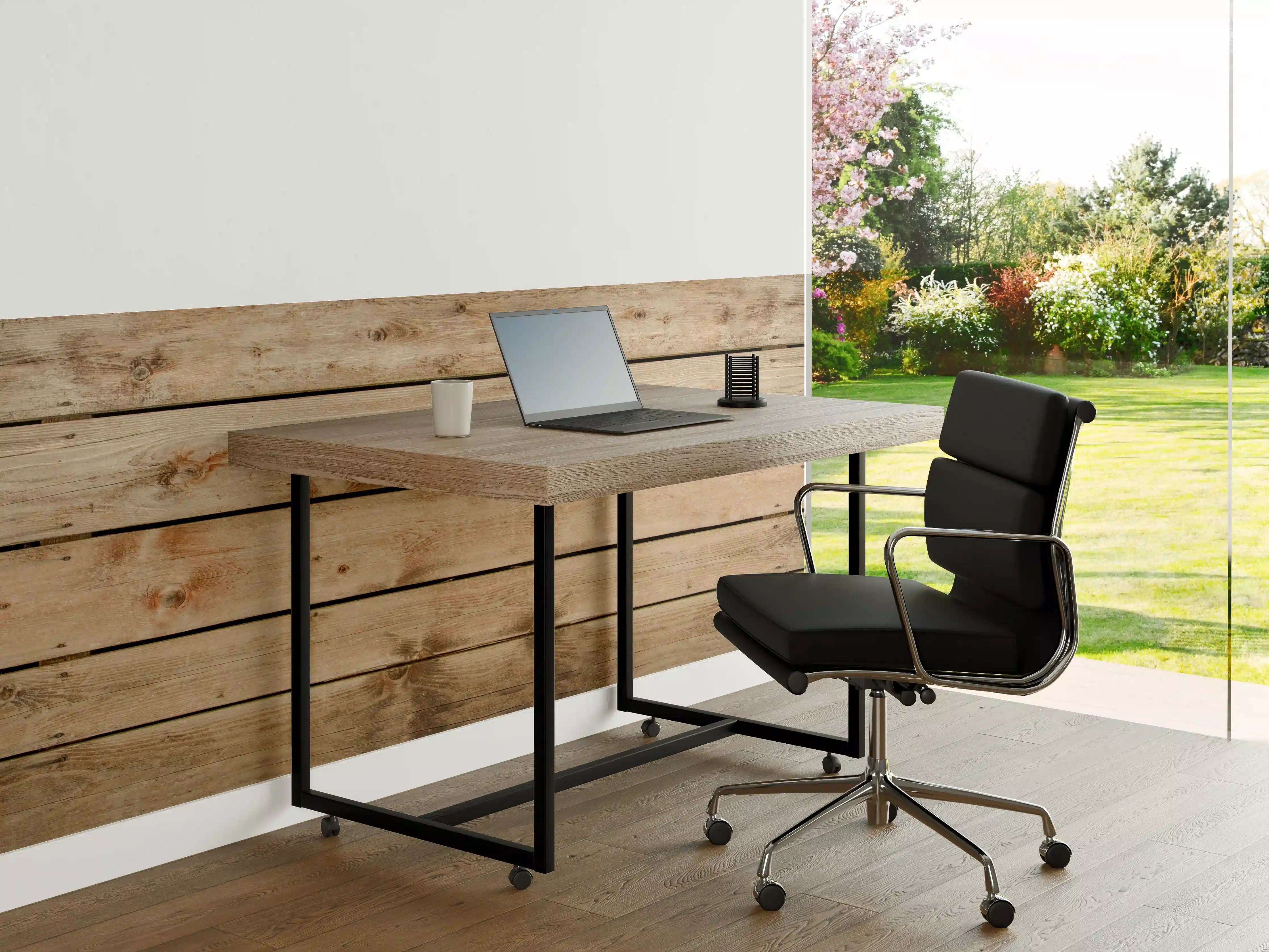Büro Wandgestaltung - Rustikale Braun-Holz-Textur