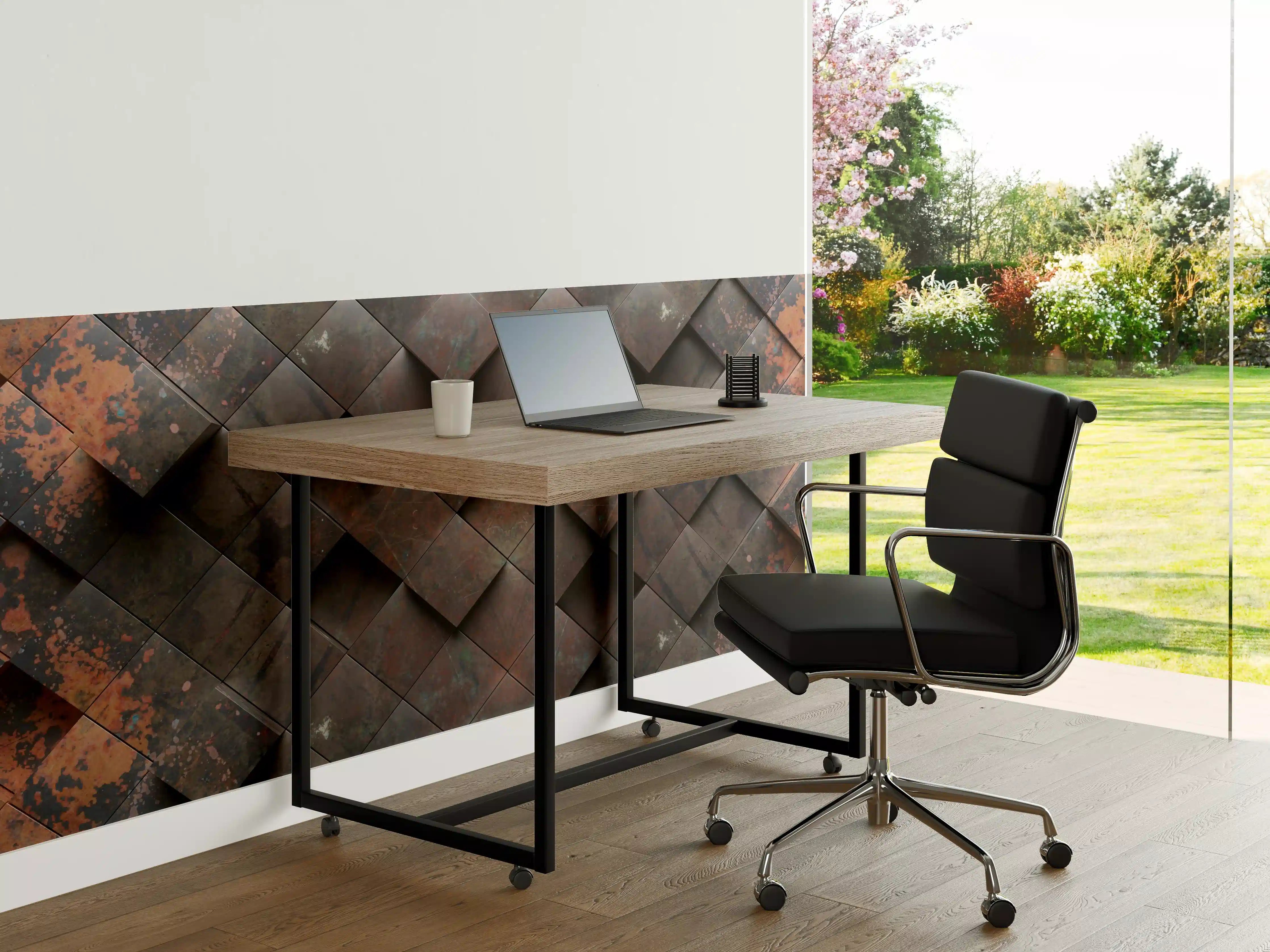 Büro Wandgestaltung - Rustikale Metall-Panel-Wand mit Patina