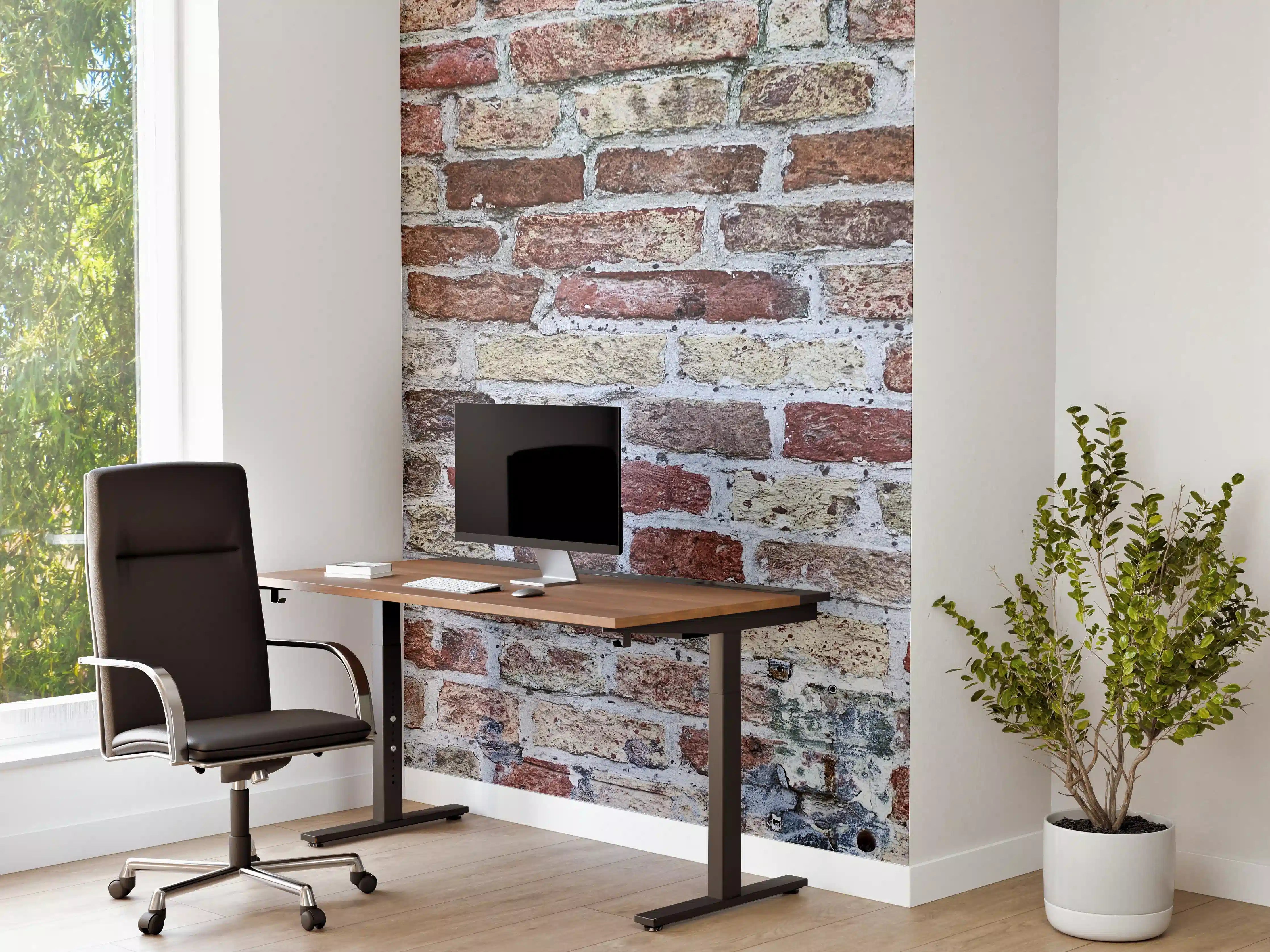 Büro Wandgestaltung - Rustikale Ziegelmauer im Detail