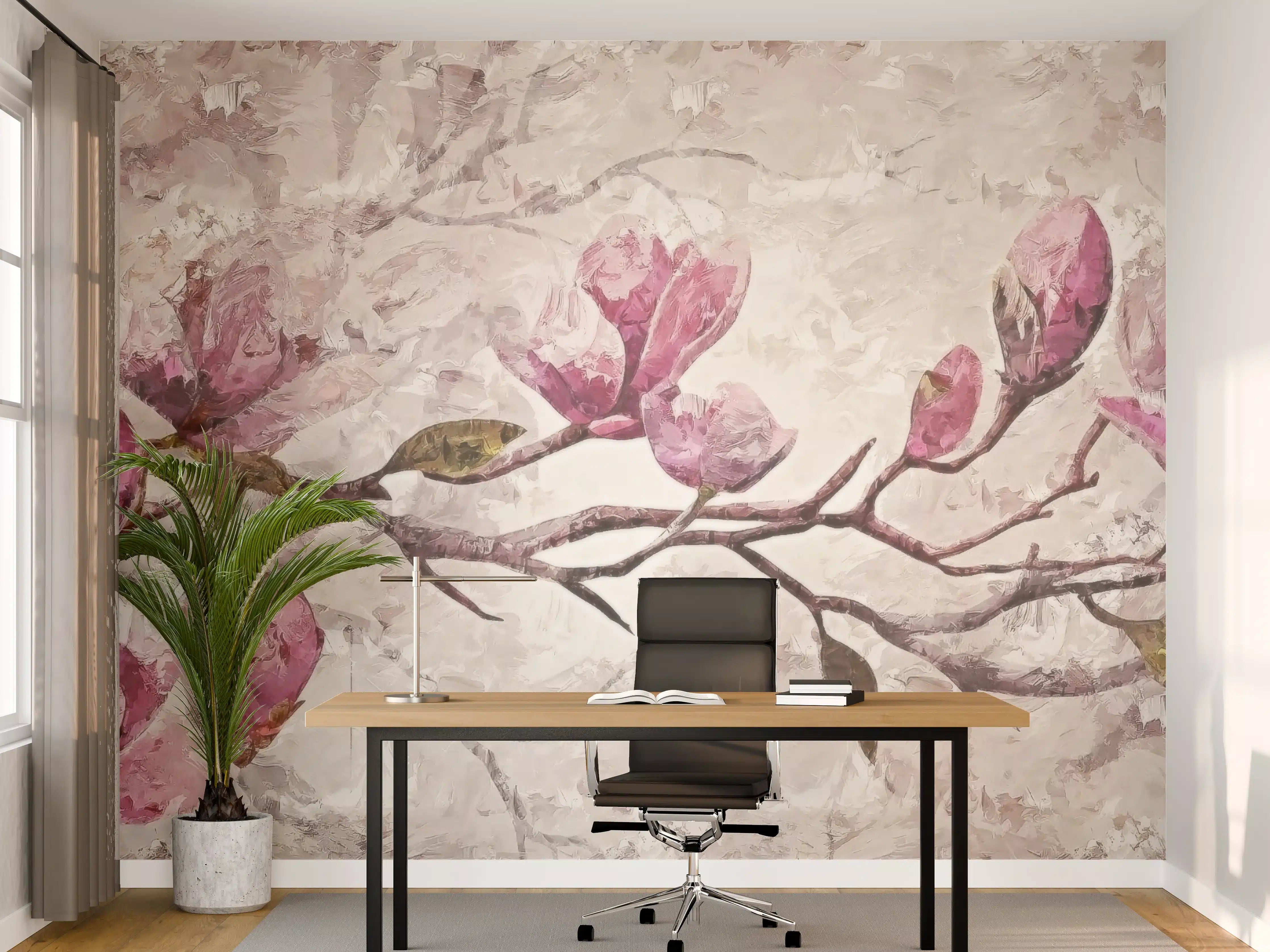 Büro Wandgestaltung - Sakura Baum - Gemälde
