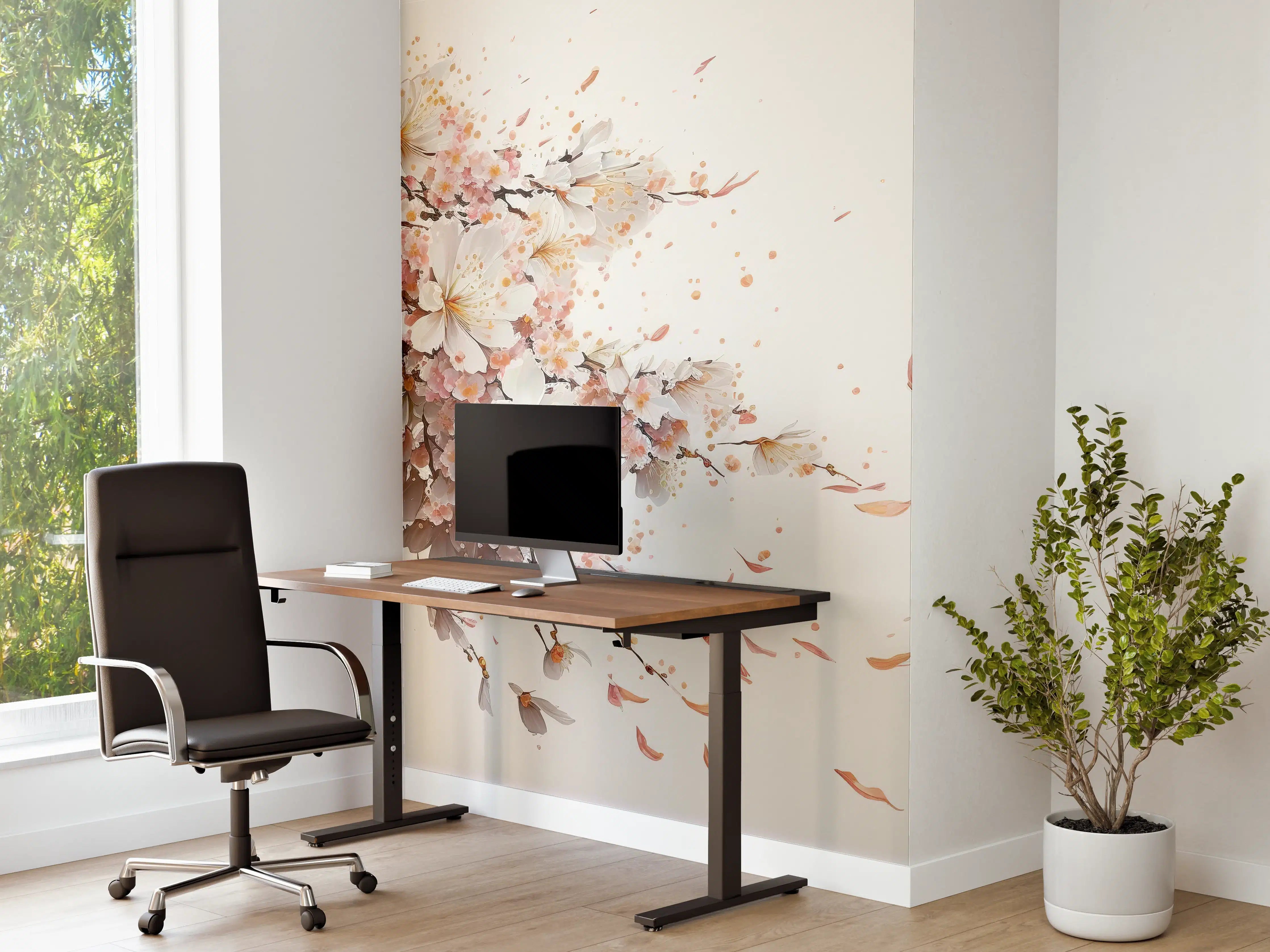 Büro Wandgestaltung - Sakura-Kirschblüten-Zweig