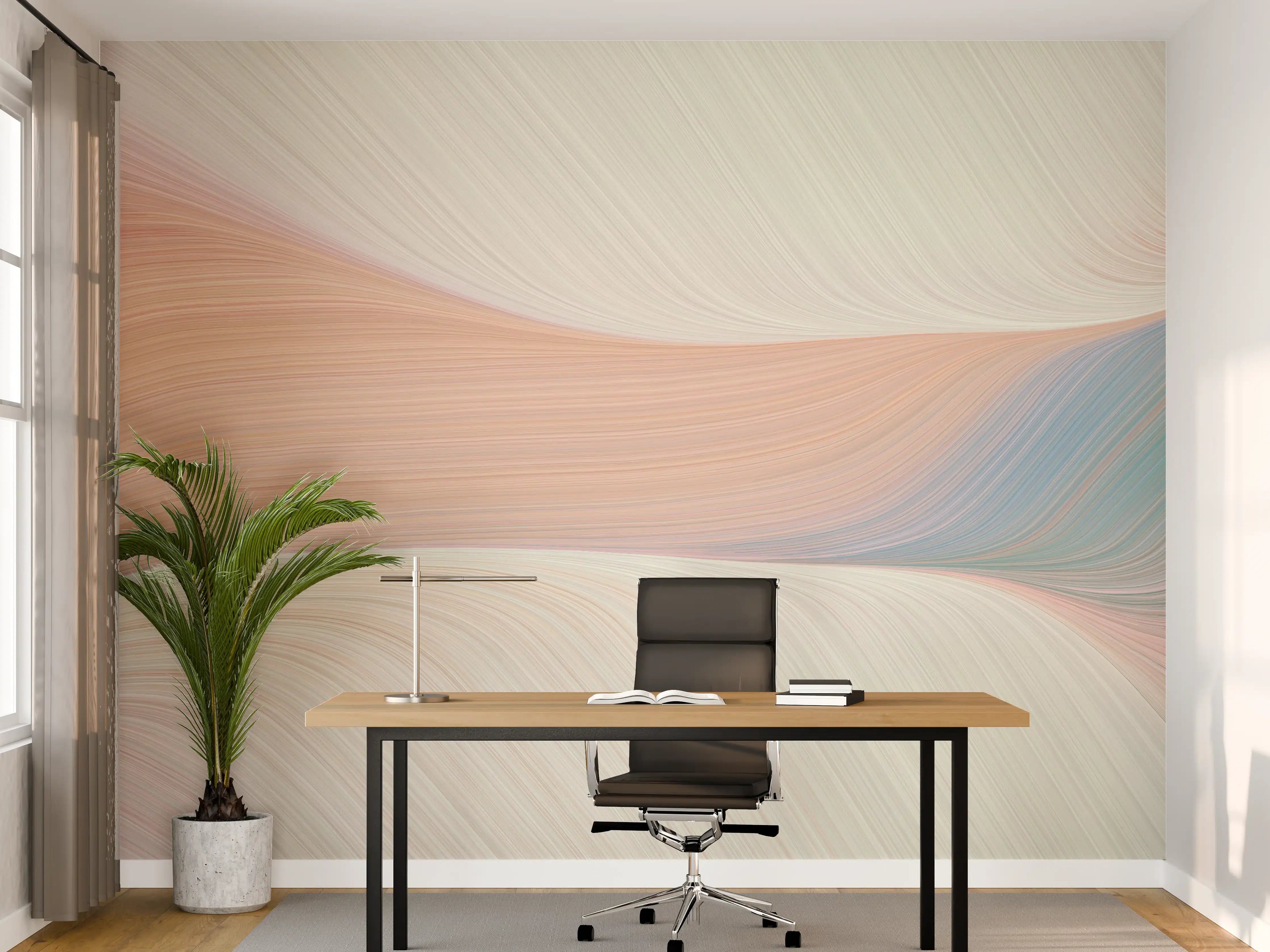 Büro Wandgestaltung - Sanfte Farbverläufe in Pastellnuancen