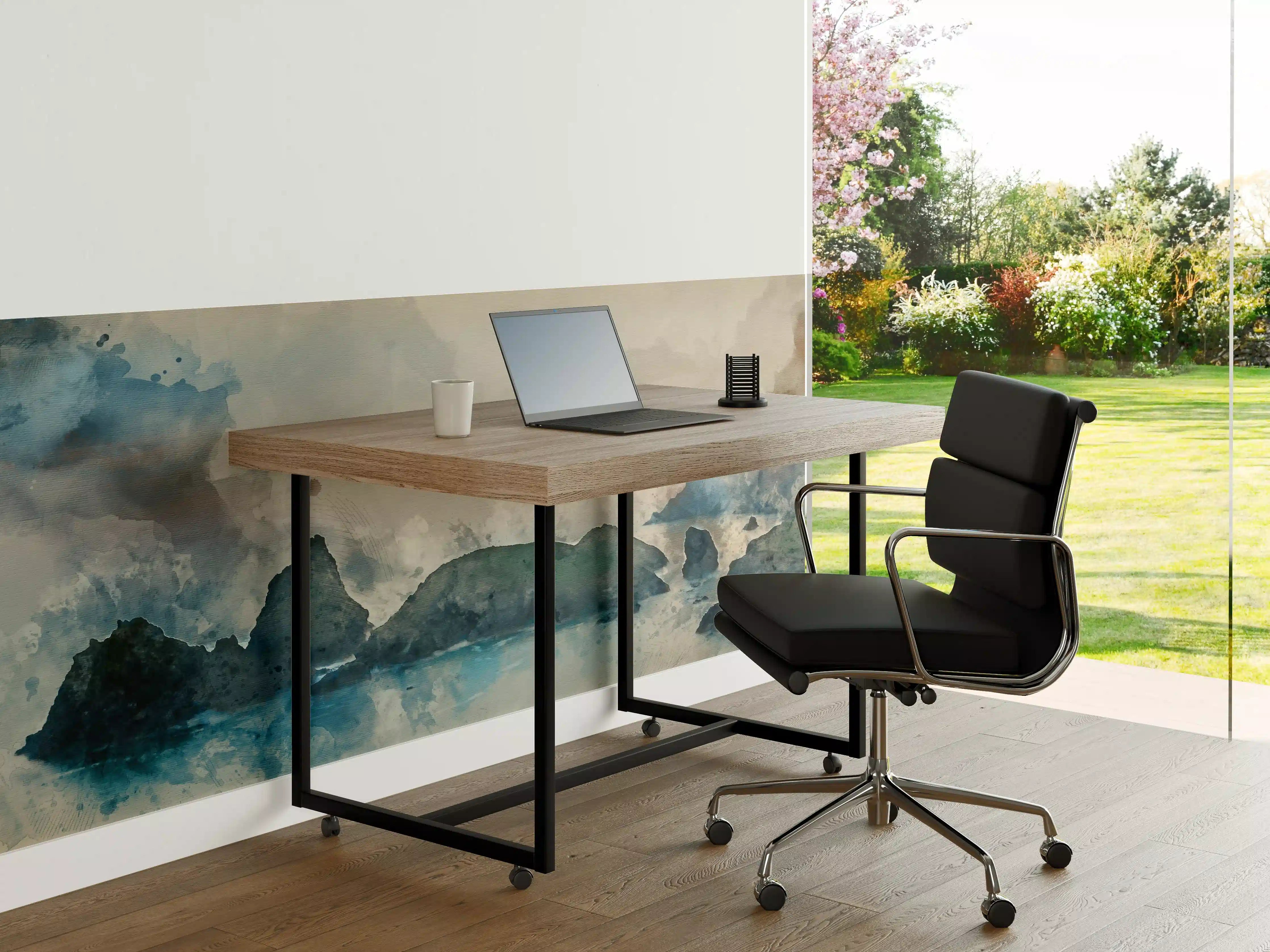Büro Wandgestaltung - Sanfte Meereslandschaft in Aquarelloptik
