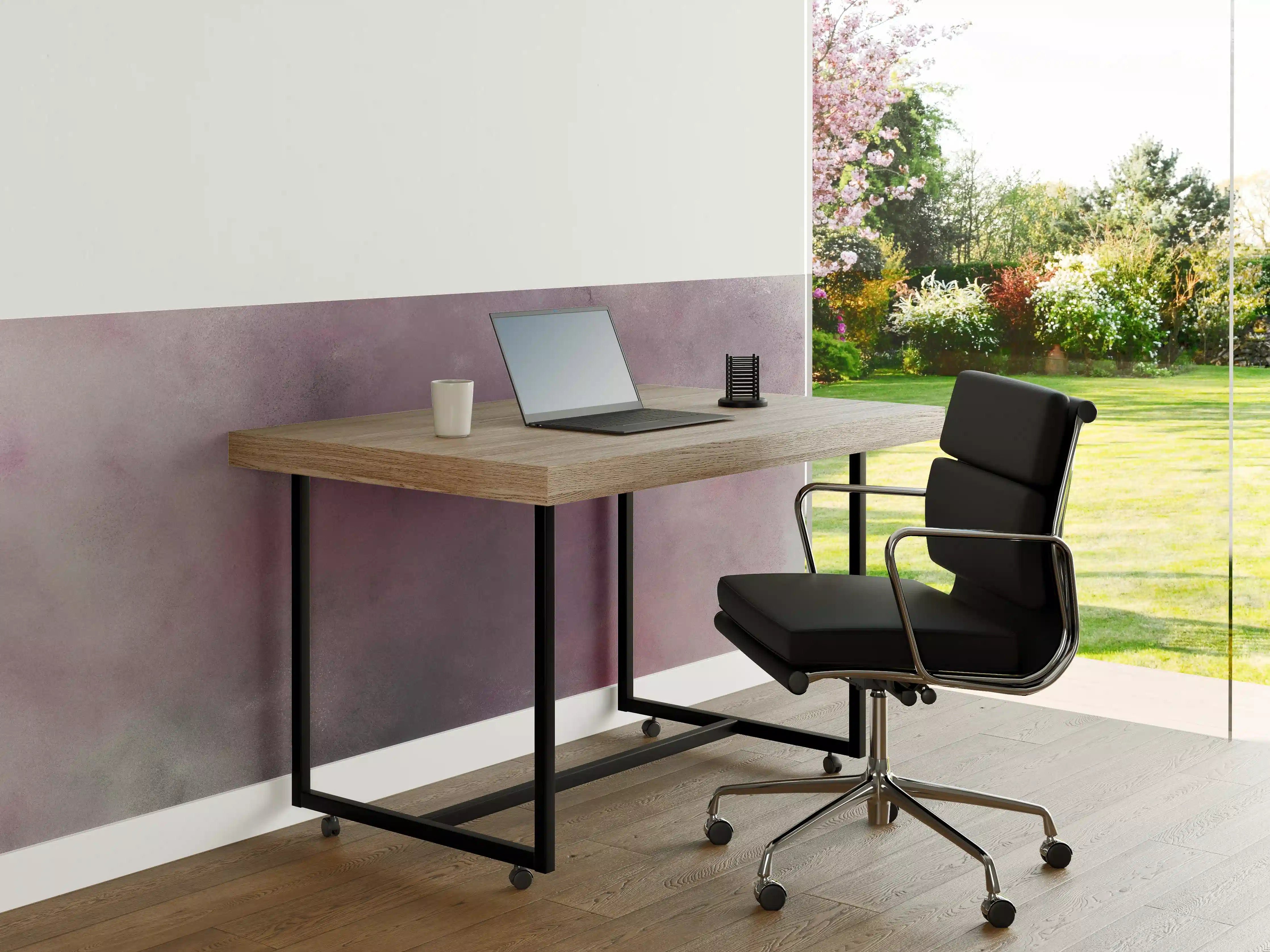 Büro Wandgestaltung - Sanfte Pastellfarben mit Grau- und Rosétönen