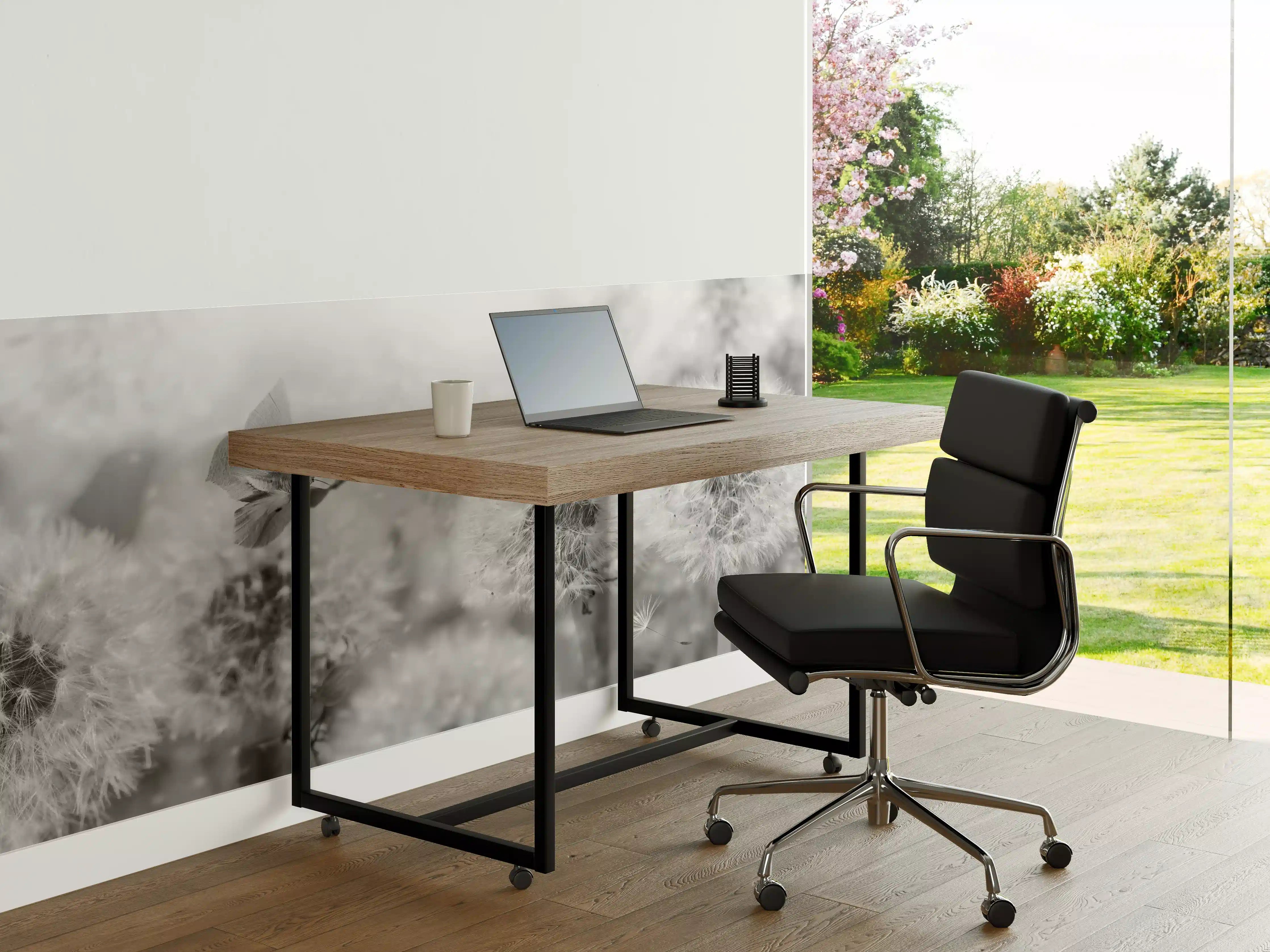 Büro Wandgestaltung - Sanfte Pusteblumen im Graufilter