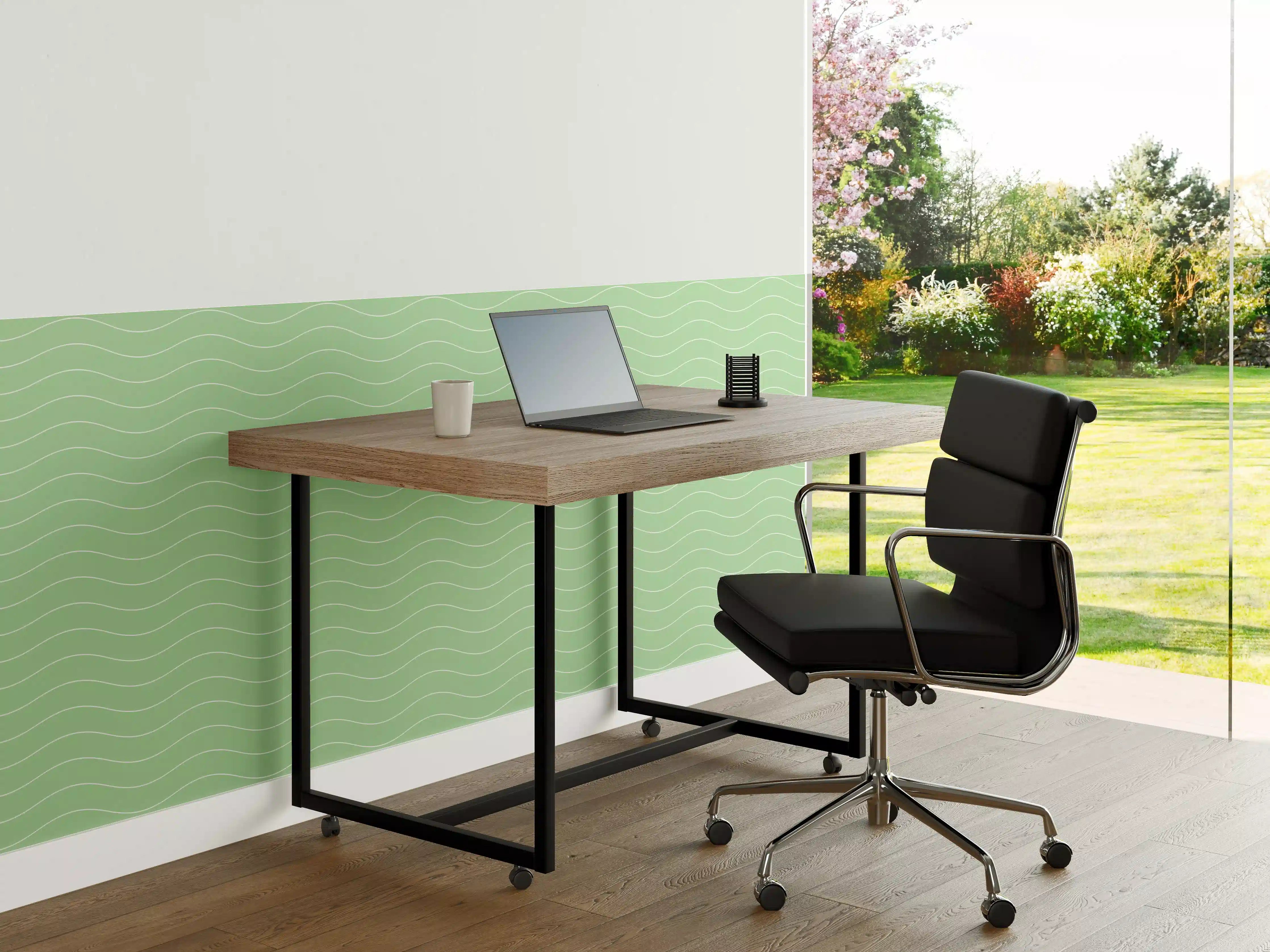 Büro Wandgestaltung - Sanfte Wasserfarbe mit Grau-Tönen