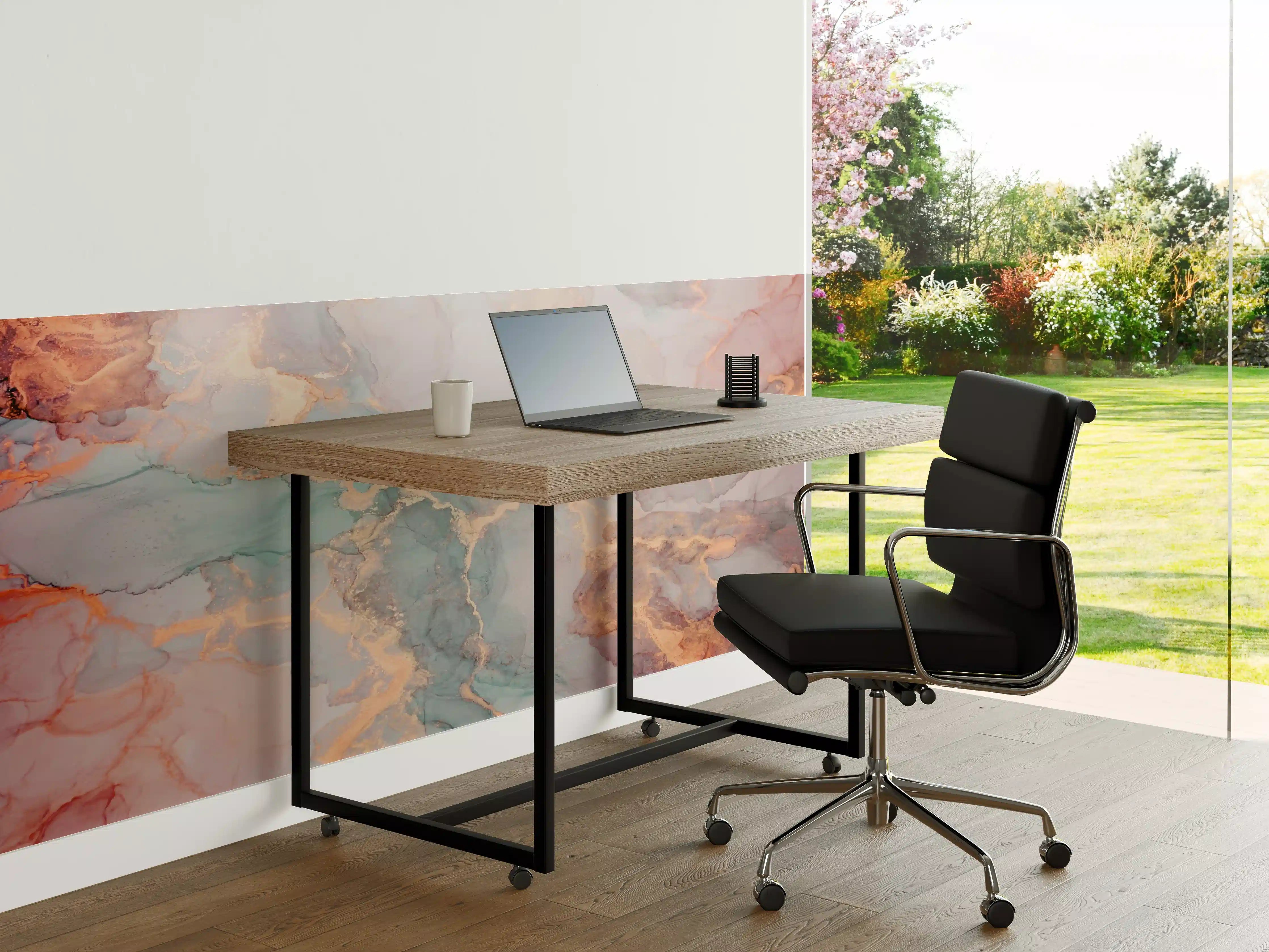 Büro Wandgestaltung - Sanfte Wasserfarben-Textur in Pastelltönen