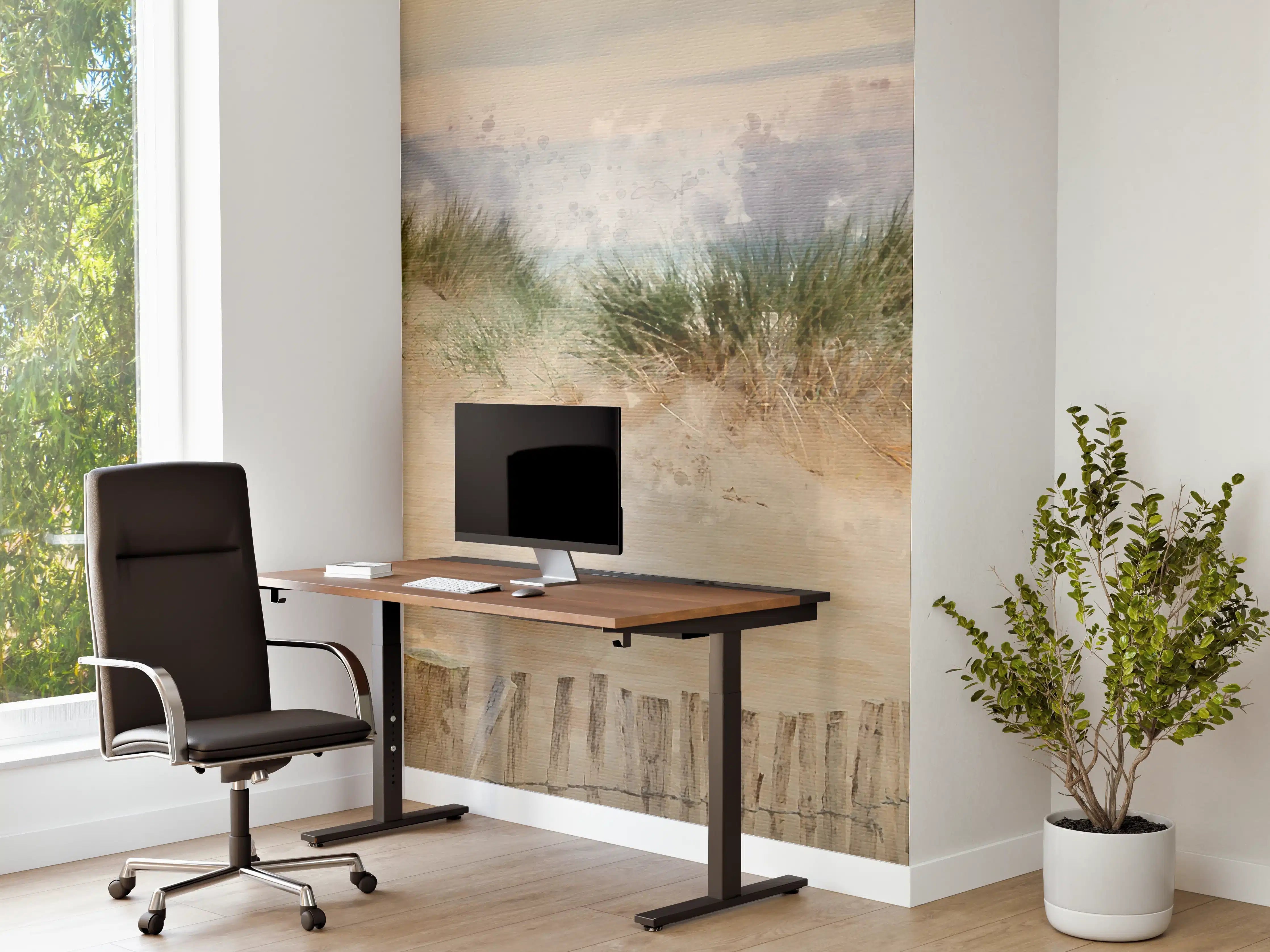 Büro Wandgestaltung - Sanfter Strand mit Dünen und Himmel
