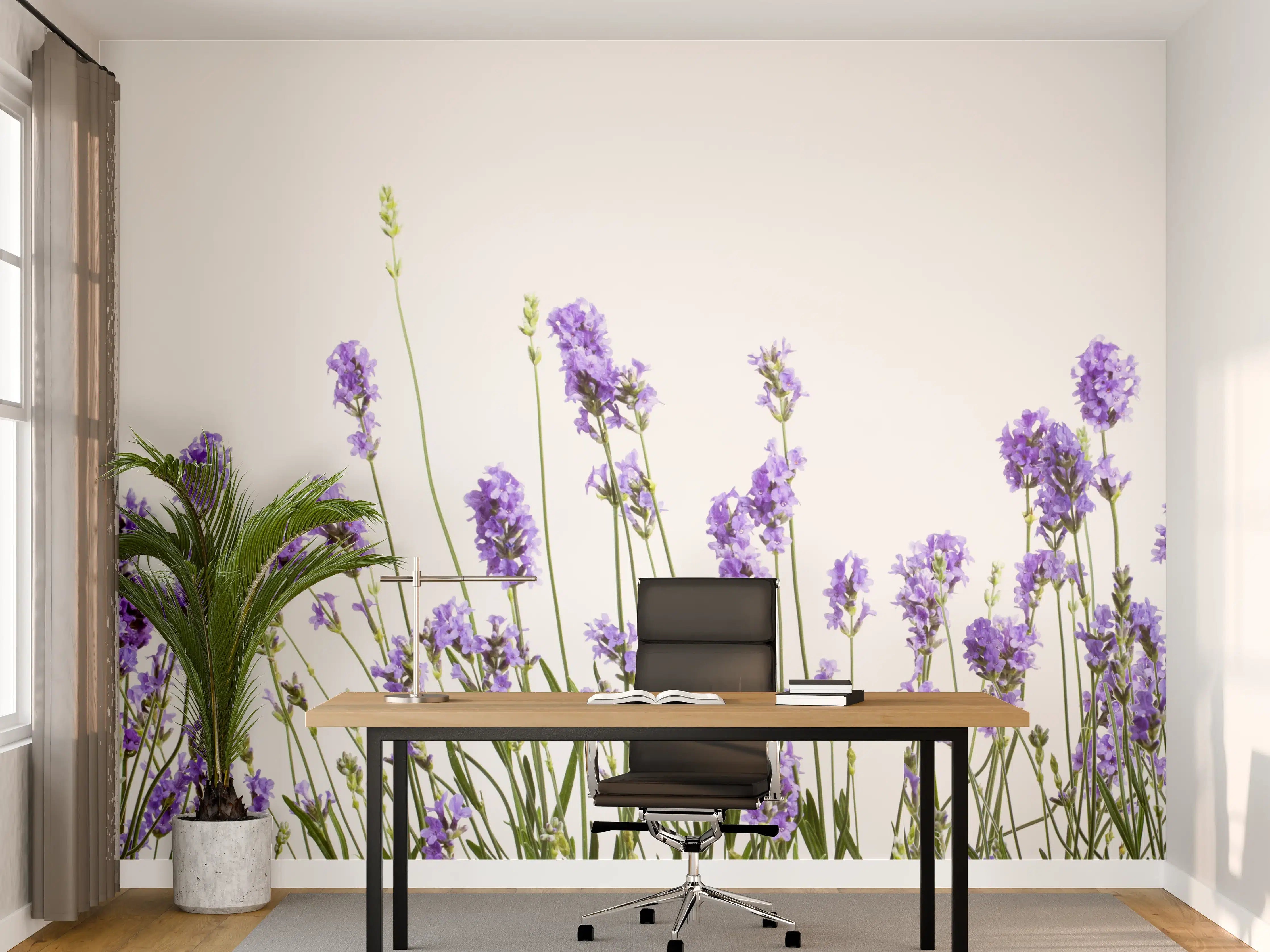 Büro Wandgestaltung - Sanftes Lavendelgrau