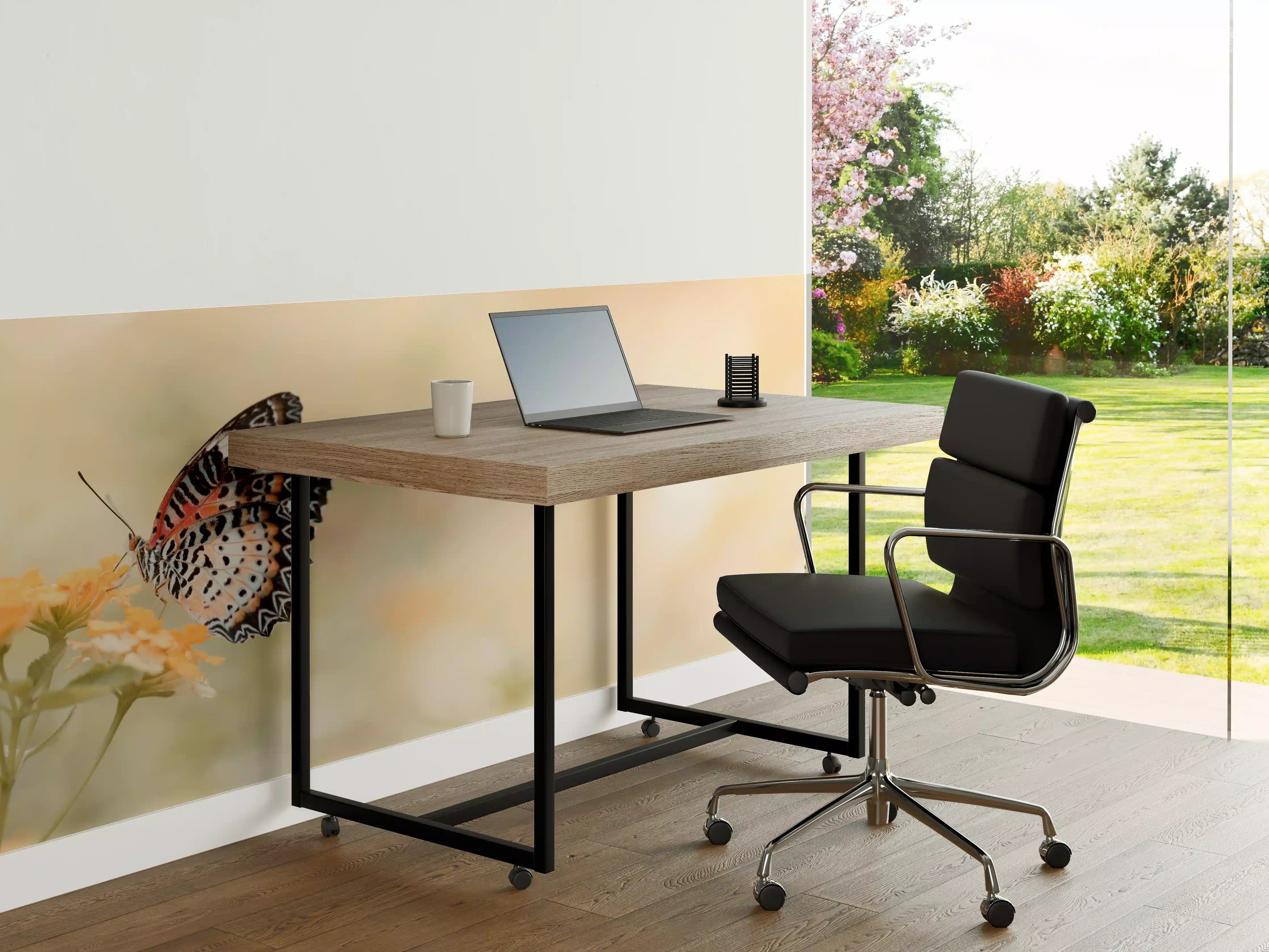 Büro Wandgestaltung - Schmetterling auf eine orangene Blume