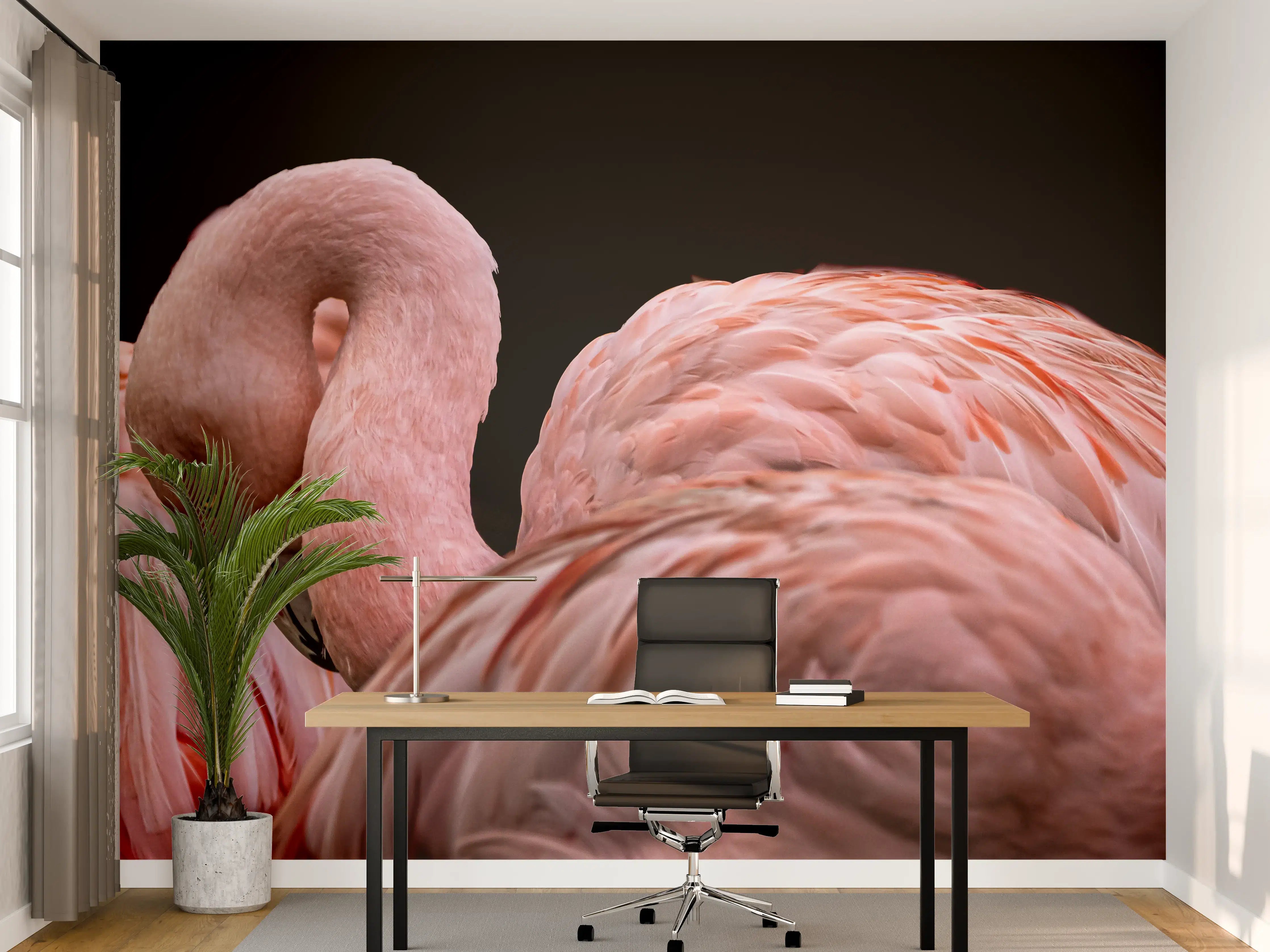 Büro Wandgestaltung - Schnappschuss eines Flamingo