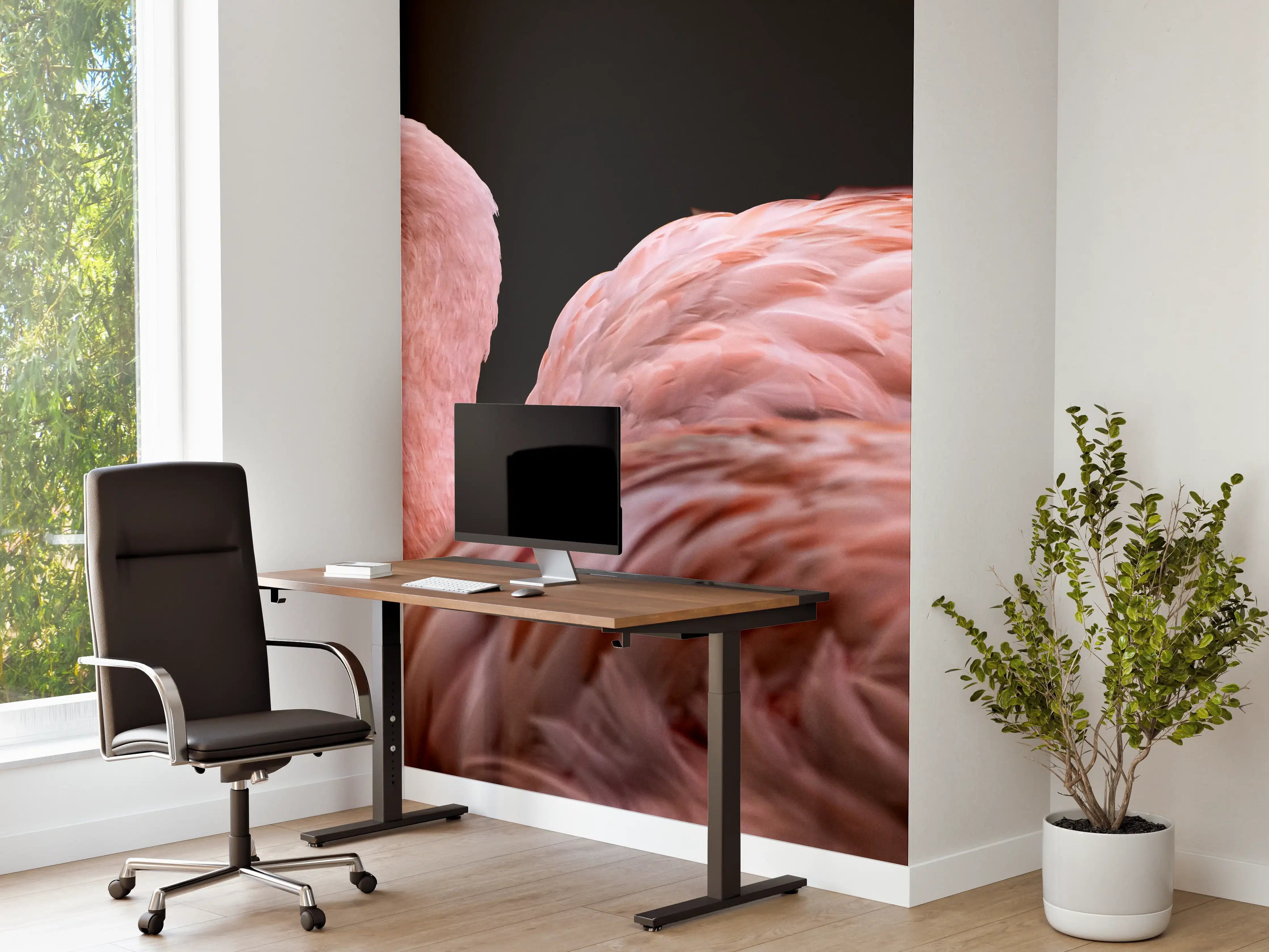 Büro Wandgestaltung - Schnappschuss eines Flamingo