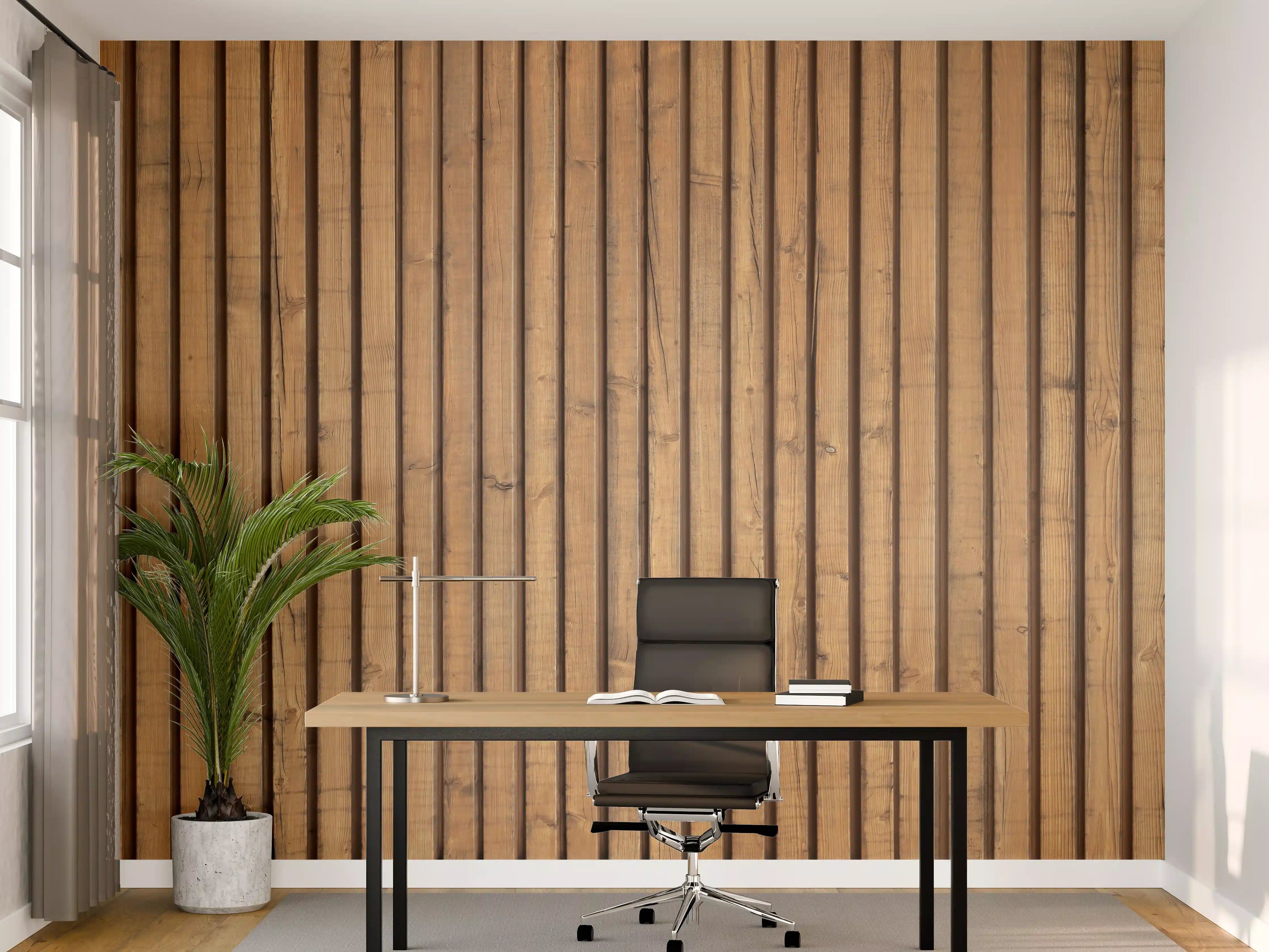 Büro Wandgestaltung - Schöne Holzwand