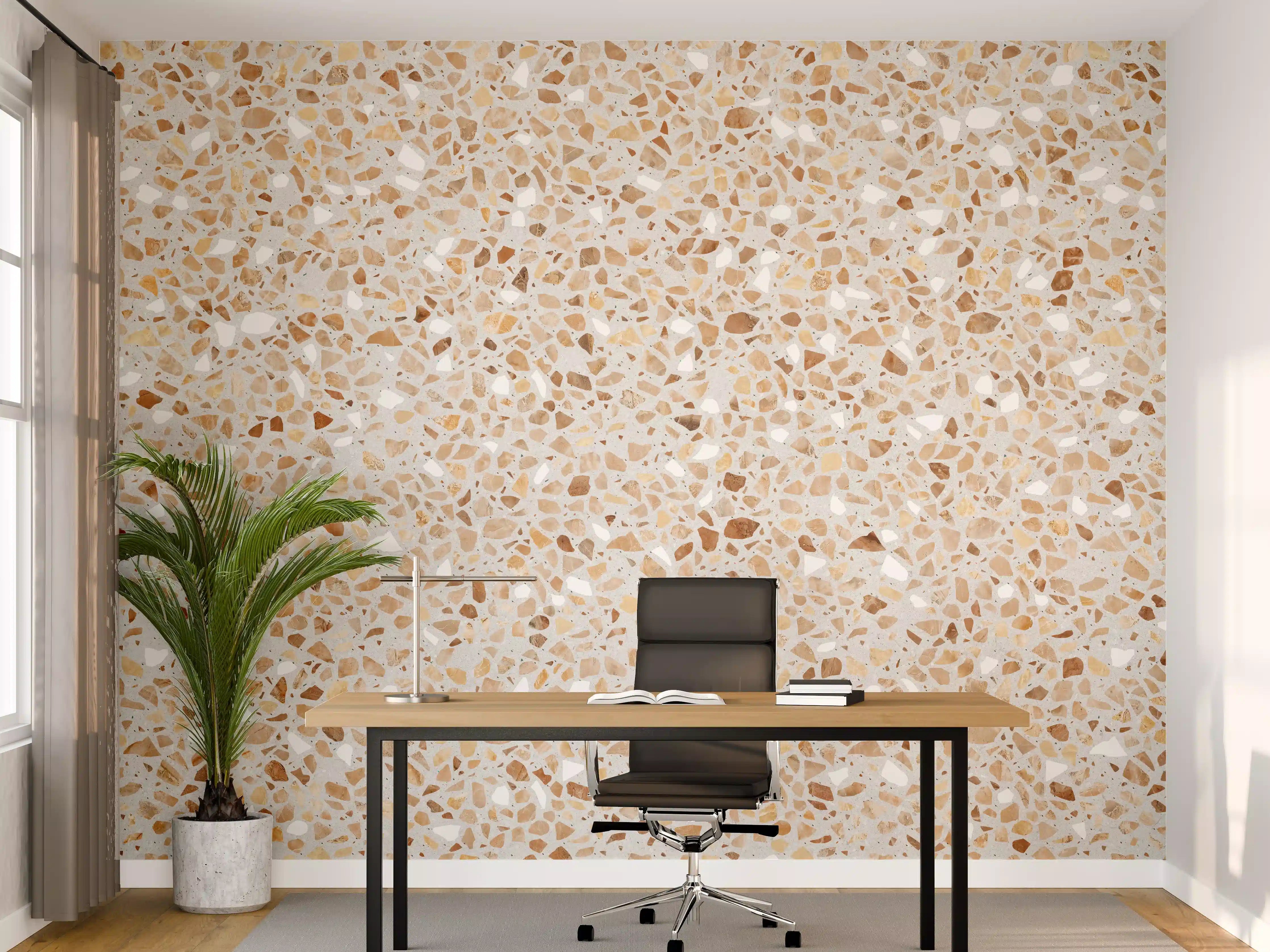 Büro Wandgestaltung - Schöne beige Terrazzo Stein Textur