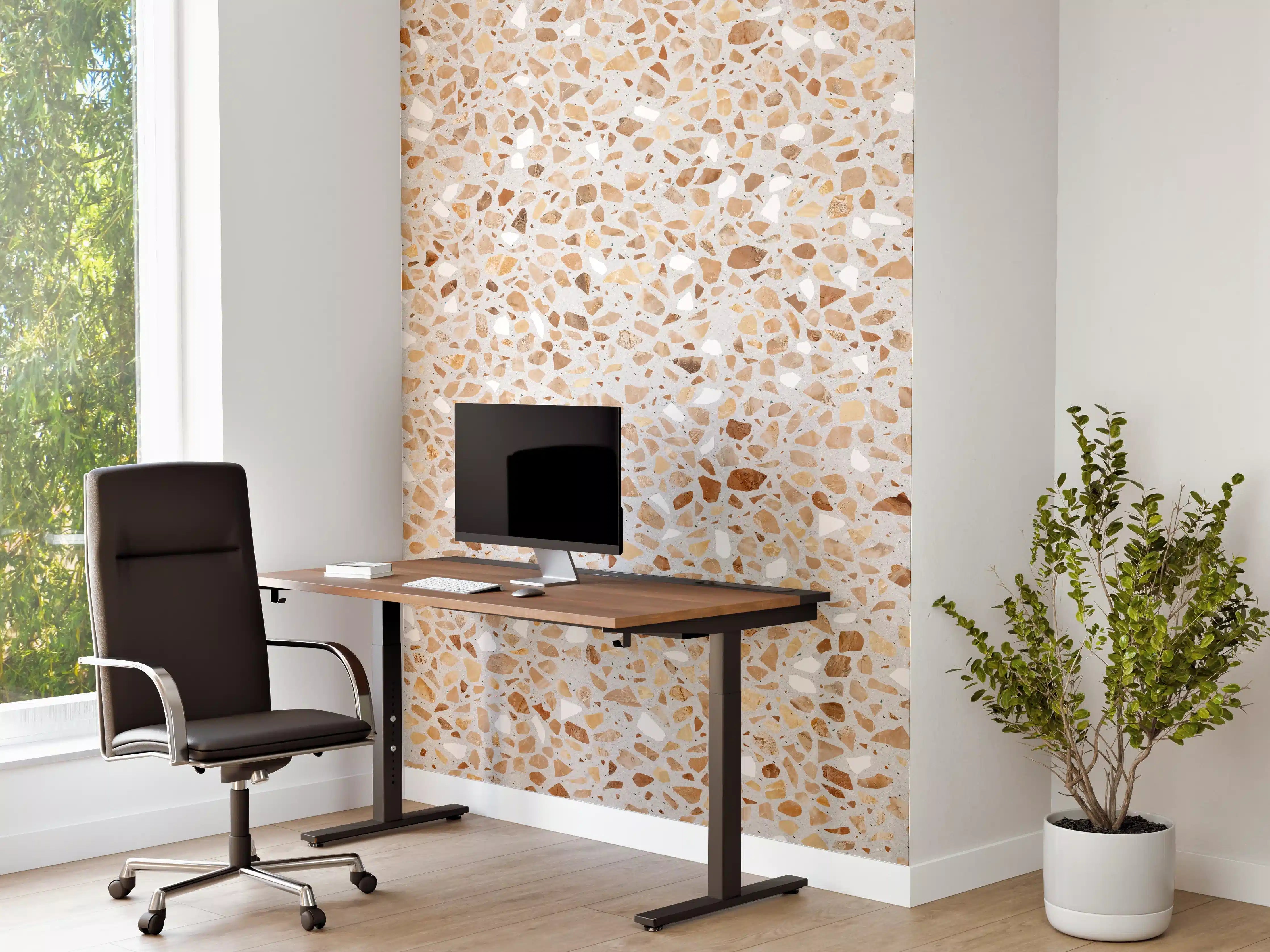Büro Wandgestaltung - Schöne beige Terrazzo Stein Textur