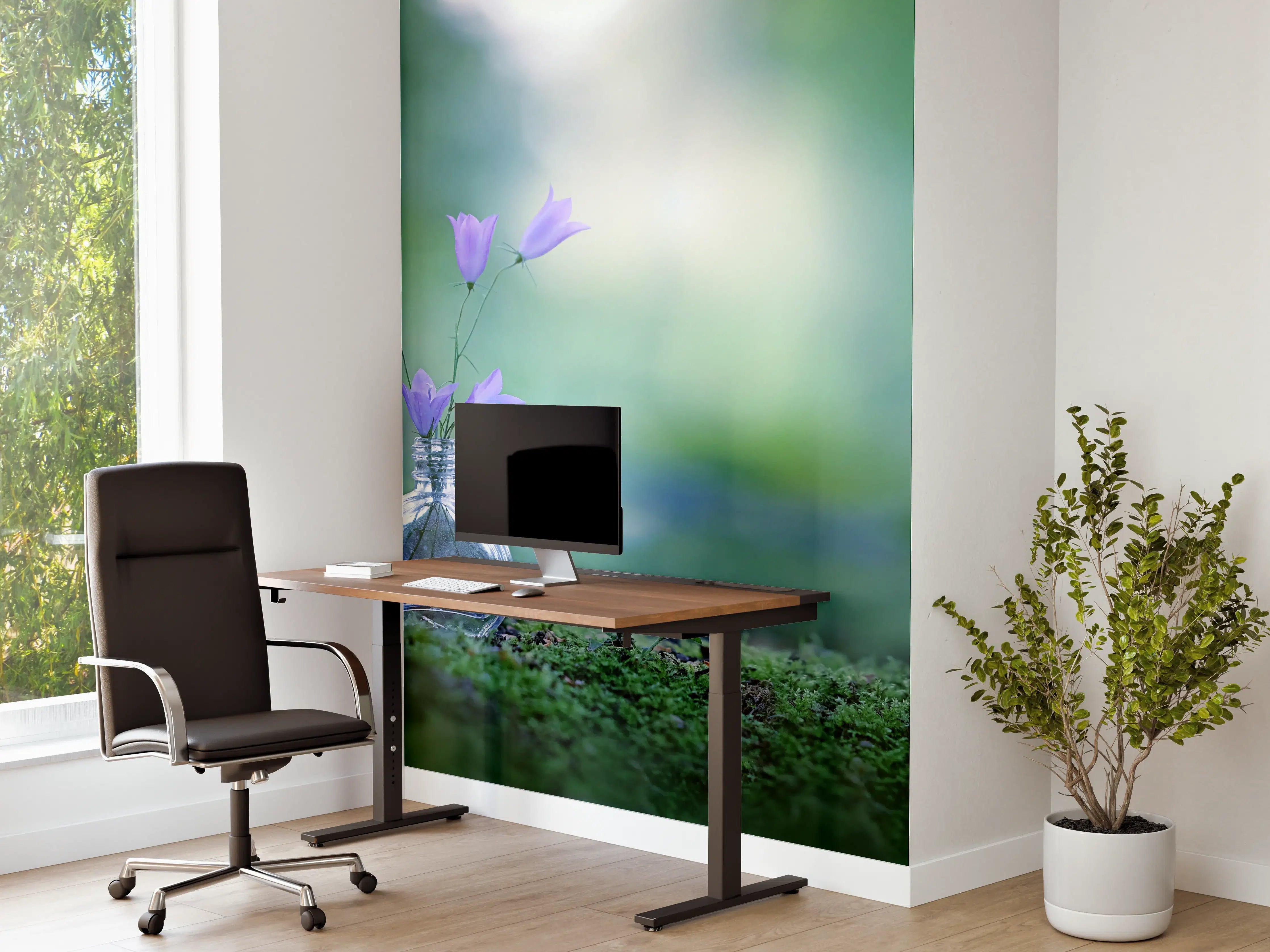 Büro Wandgestaltung - Schöne campanula Blumen