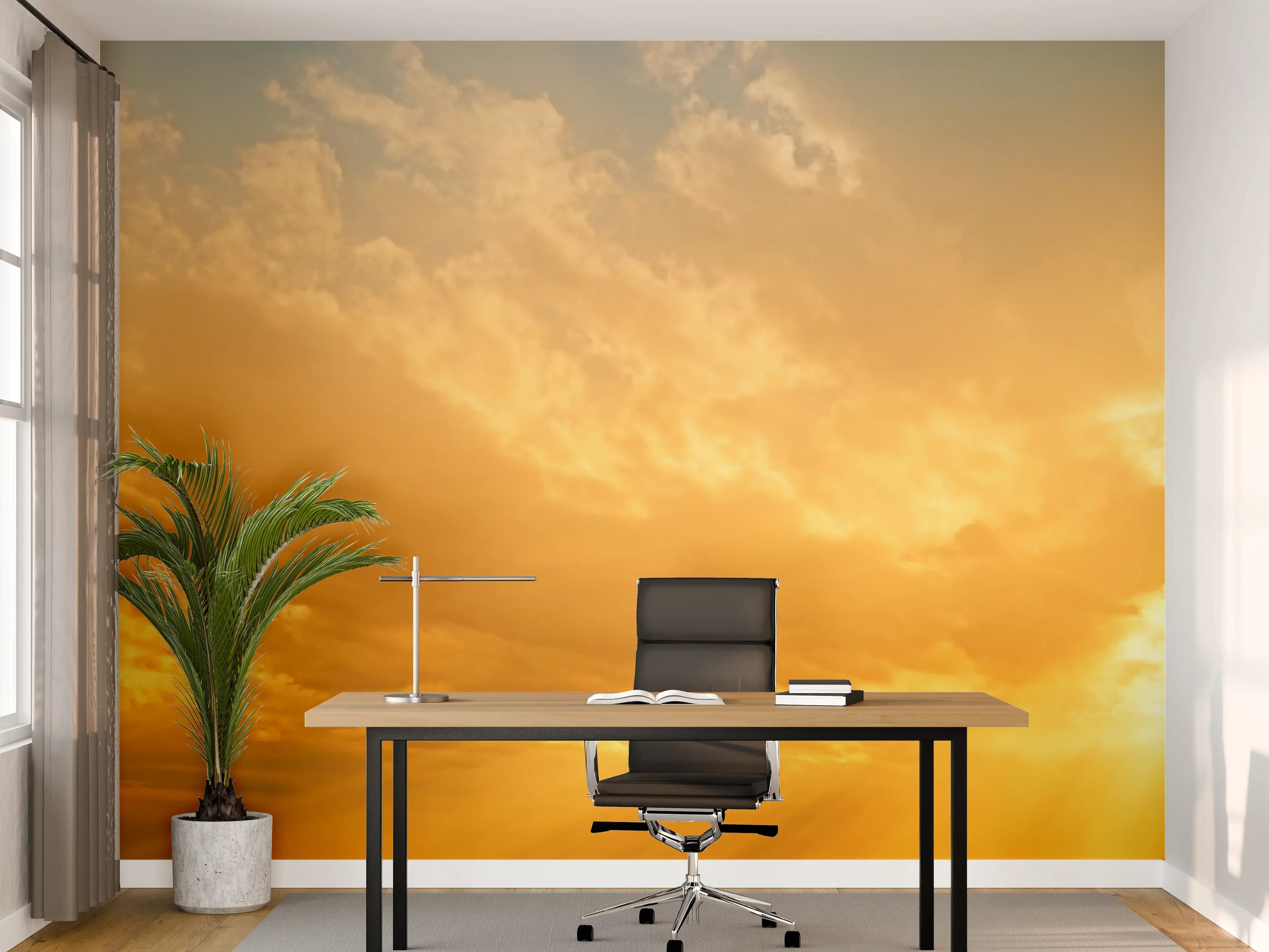 Büro Wandgestaltung - Schöner Blick auf Sonnenuntergang