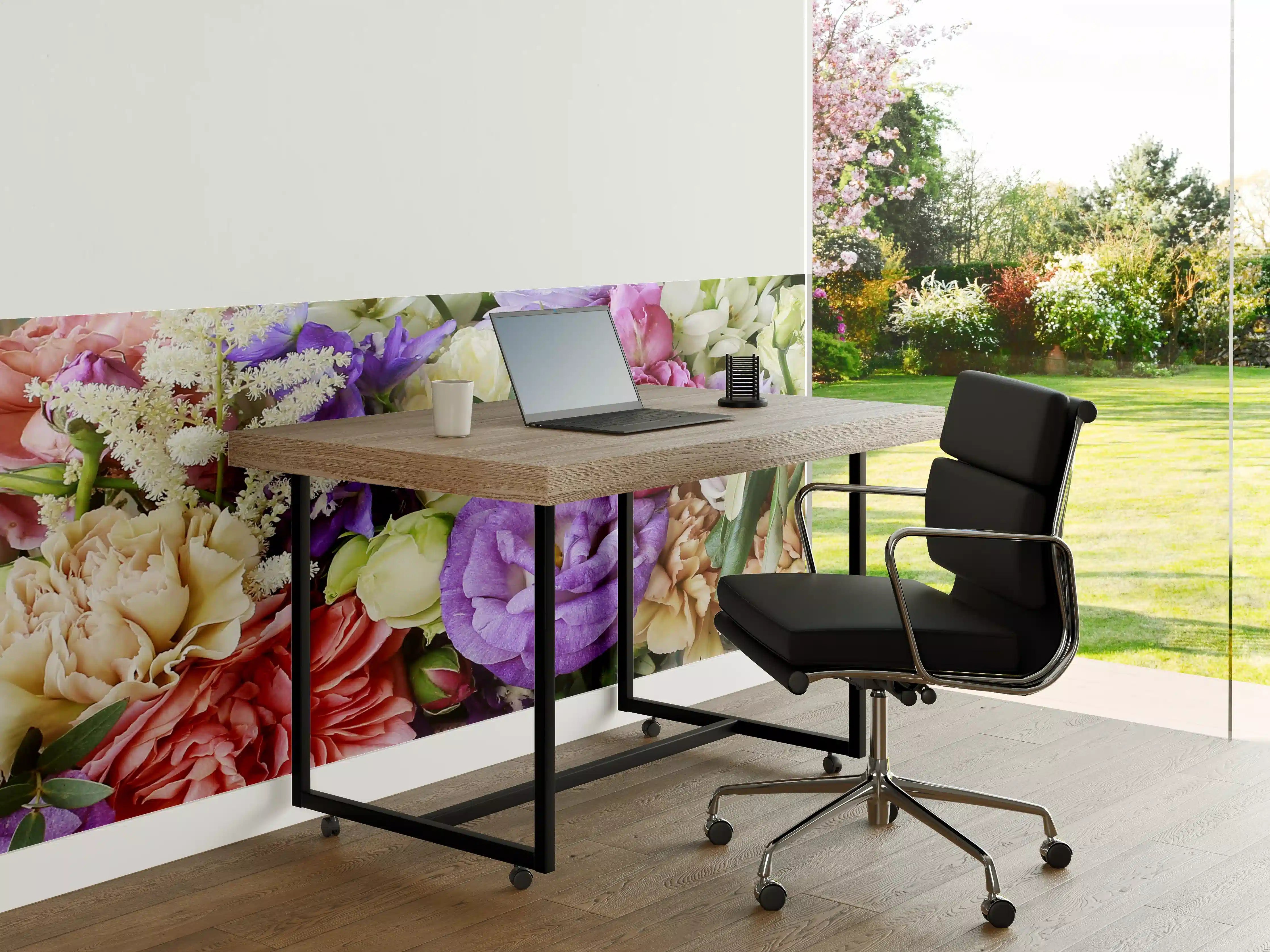 Büro Wandgestaltung - Schöner Blumenstrauß