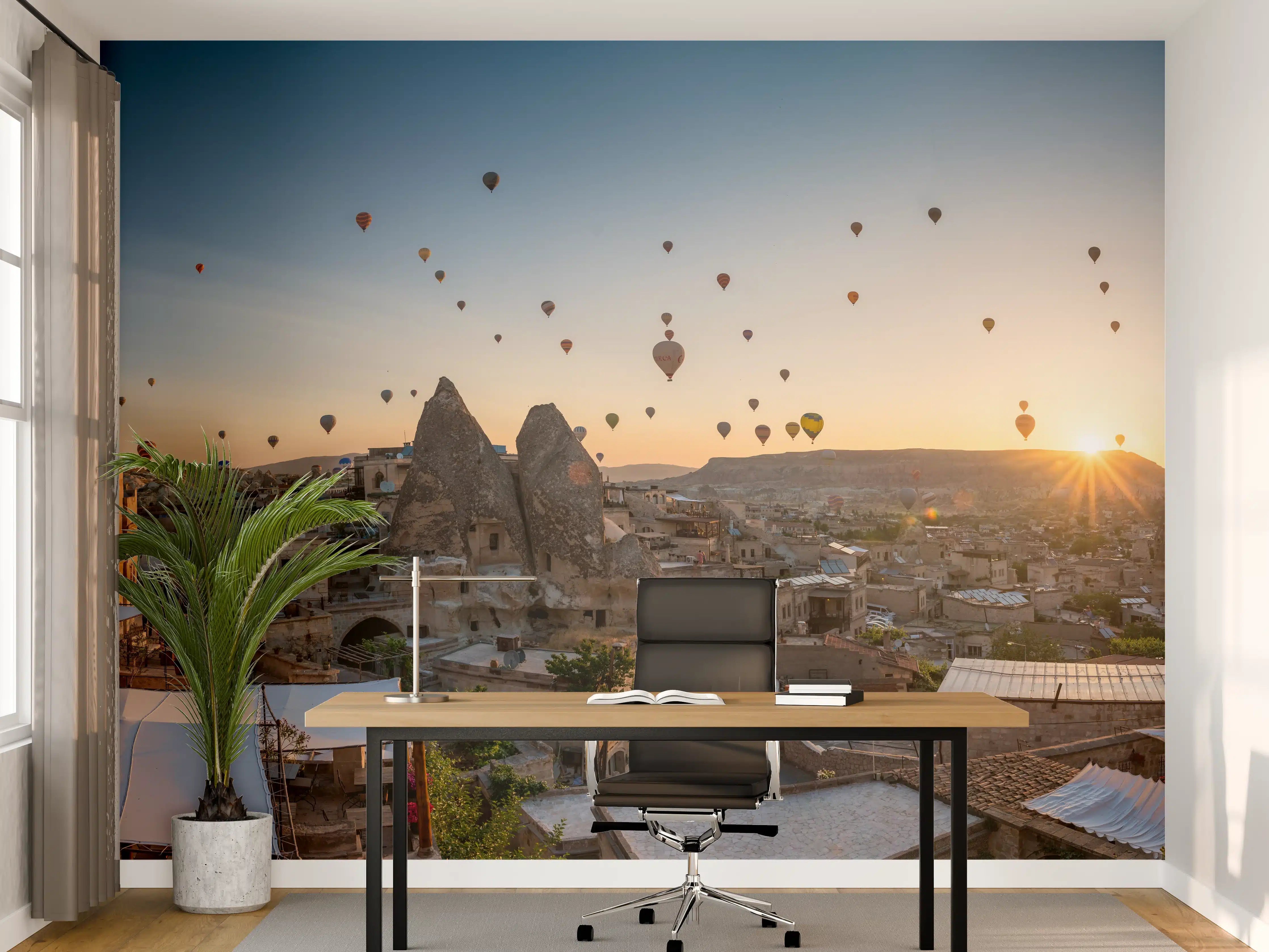 Büro Wandgestaltung - Schöner Sonnenaufgang - Kappadokien, Türkei
