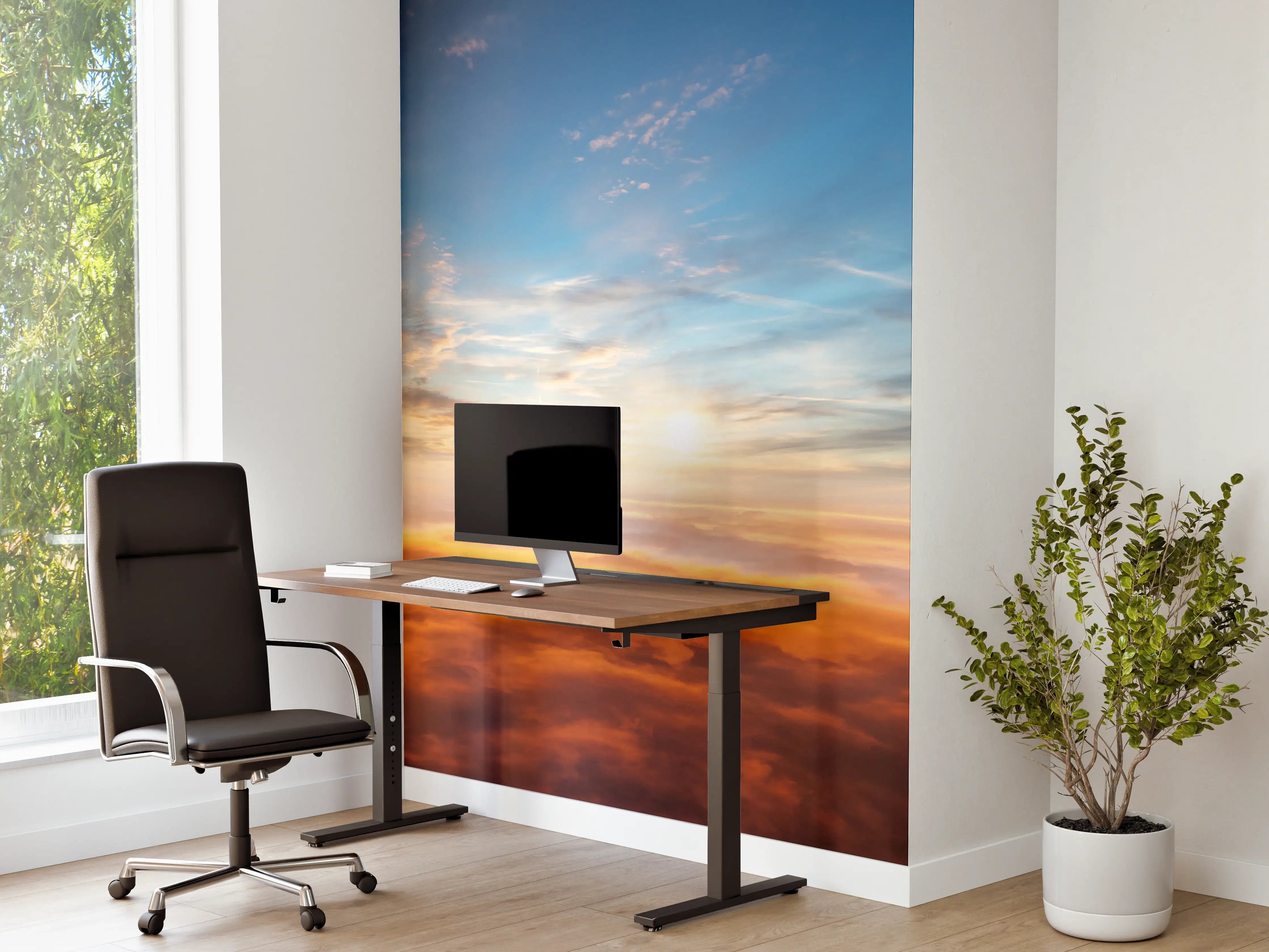 Büro Wandgestaltung - Schöner Sonnenuntergang über den Wolken