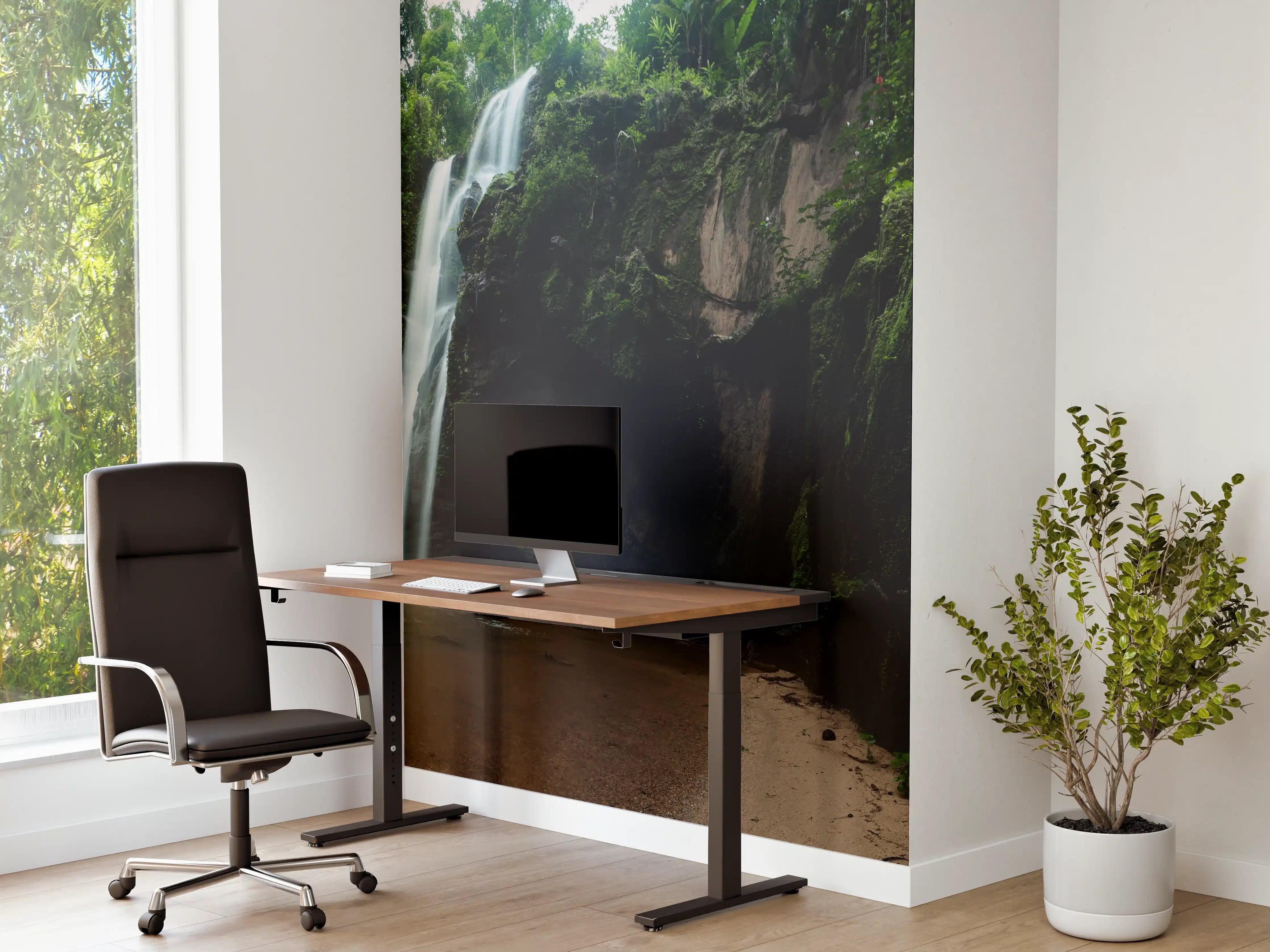 Büro Wandgestaltung - Schöner Wasserfall im Dschungel