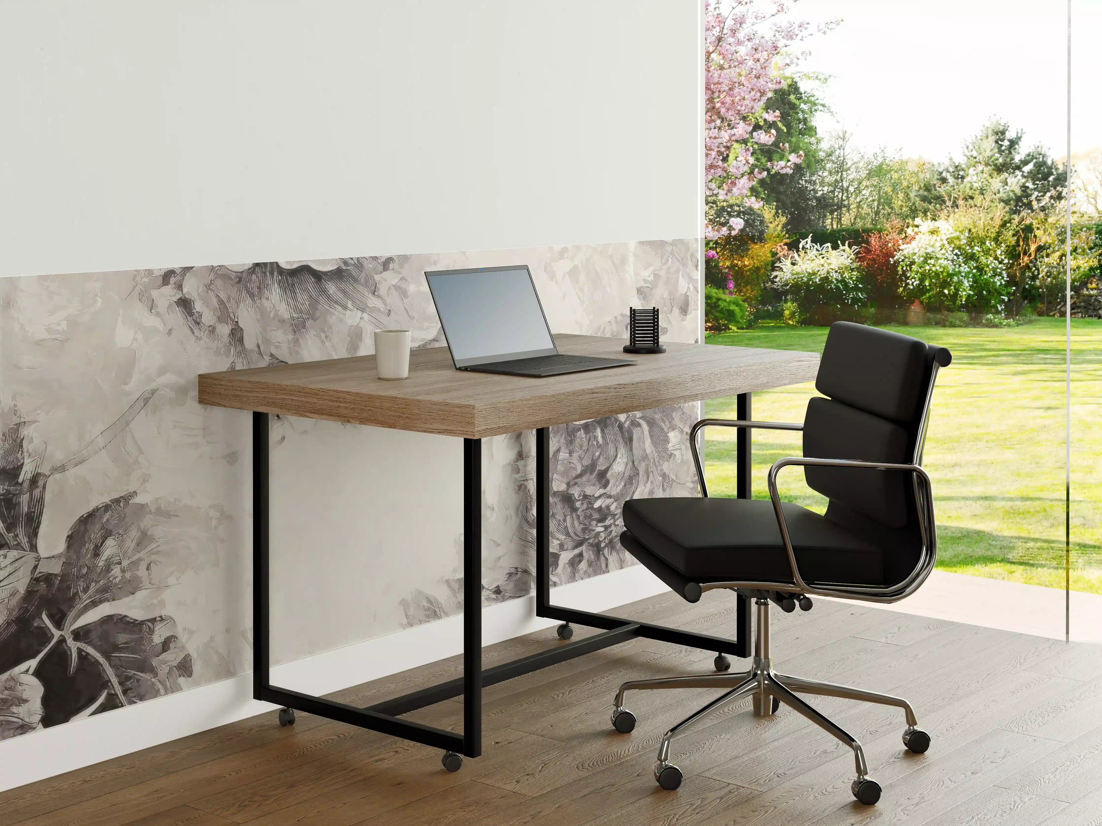 Büro Wandgestaltung - Schwarz - weißes Pflanzen Gemälde