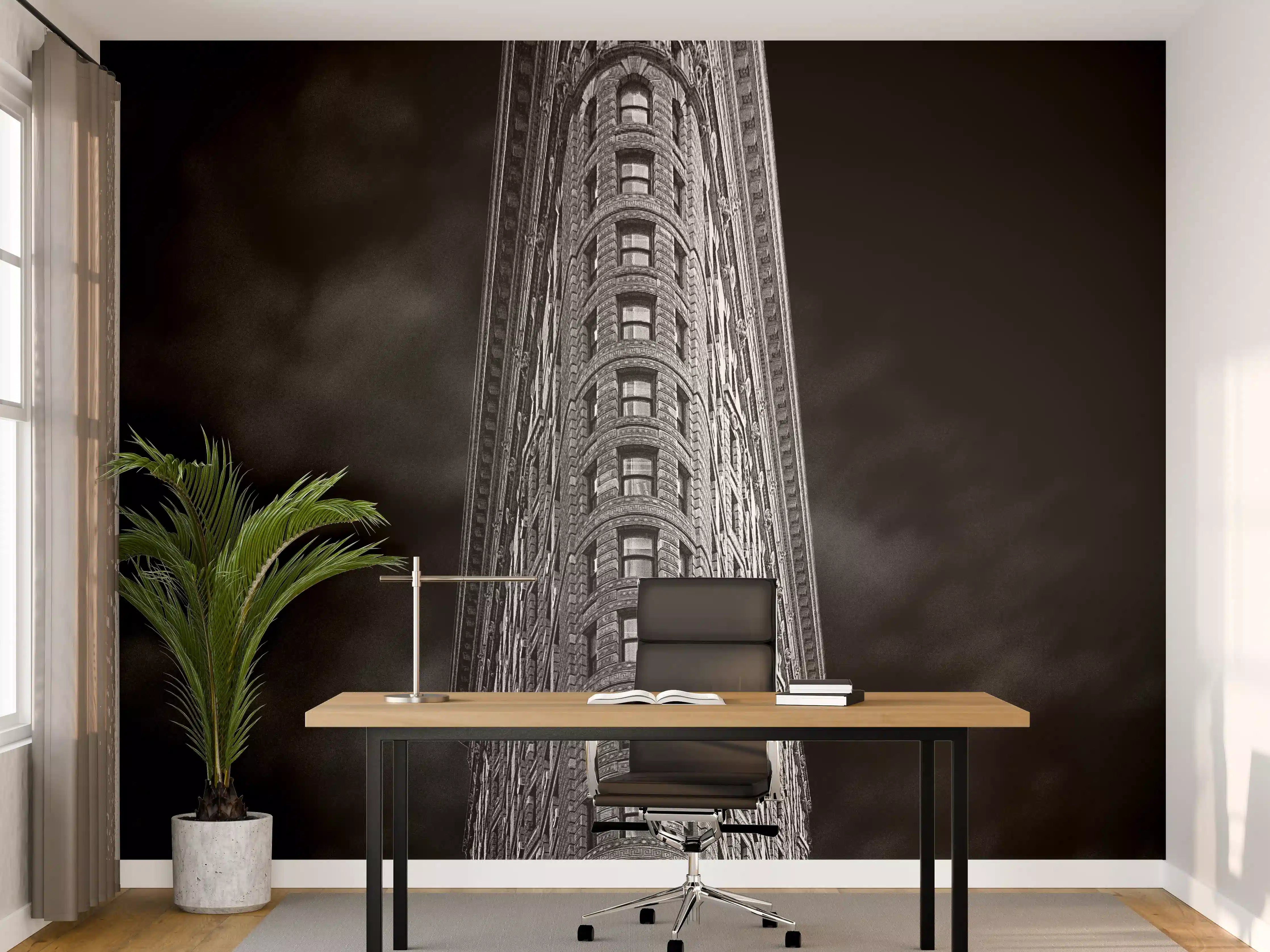 Büro Wandgestaltung - Schwarz-Weiß Flatiron Gebäude