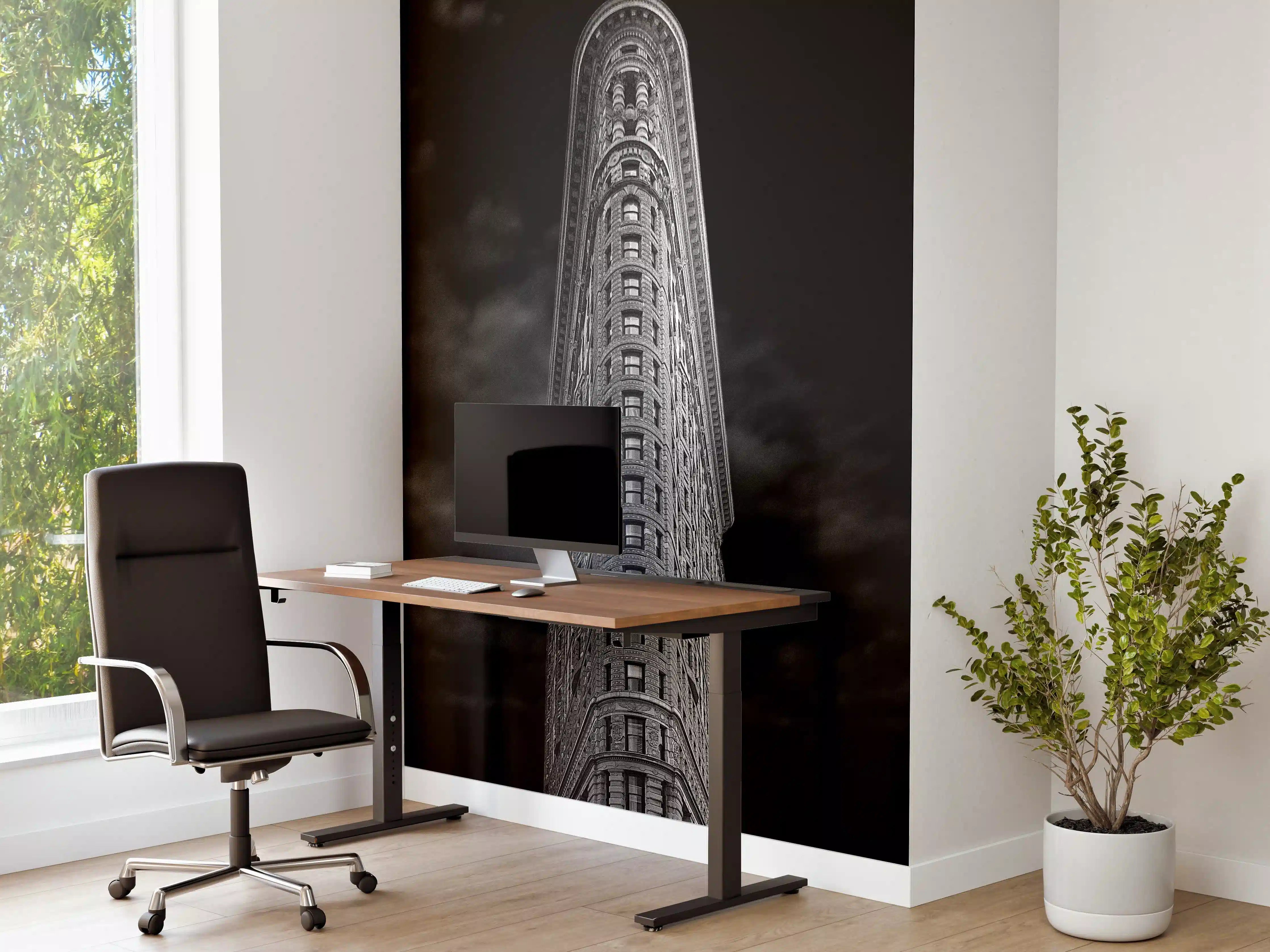 Büro Wandgestaltung - Schwarz-Weiß Flatiron Gebäude