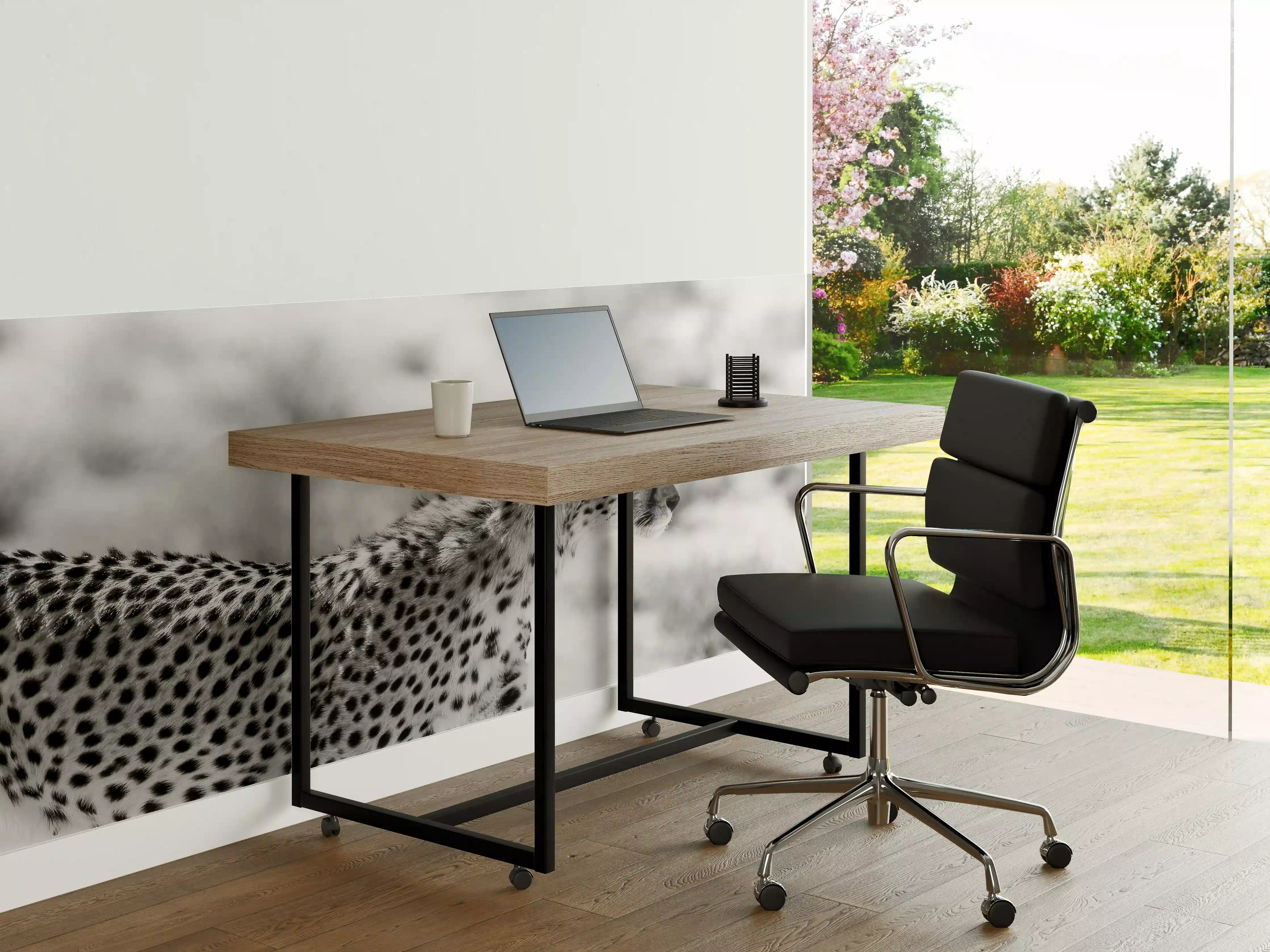 Büro Wandgestaltung - Schwarz-Weiß Geparden-Motiv