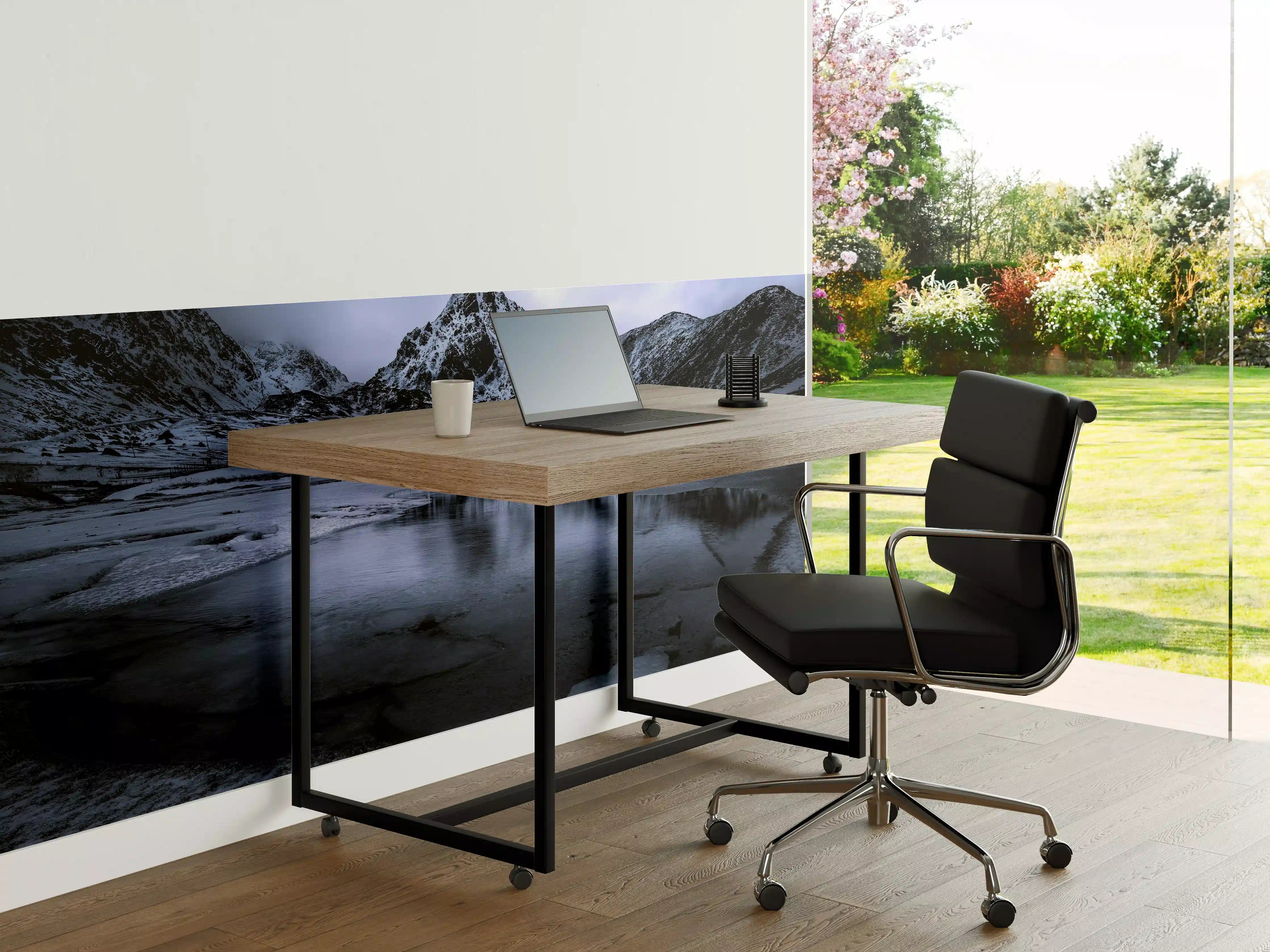 Büro Wandgestaltung - Schwarz-Weiß Winterlandschaft