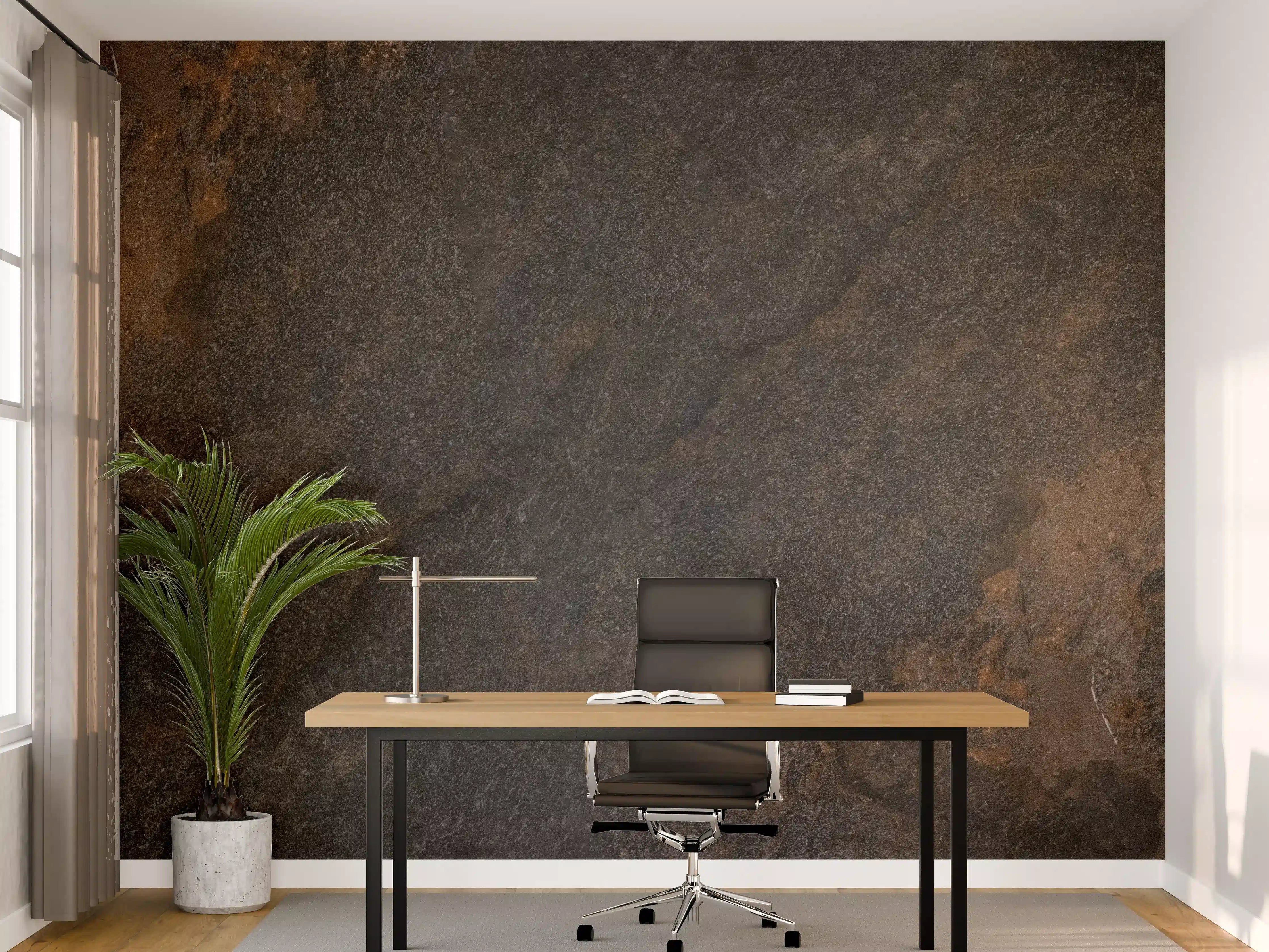 Büro Wandgestaltung - Schwarz braun rostigen Stein Fliesen