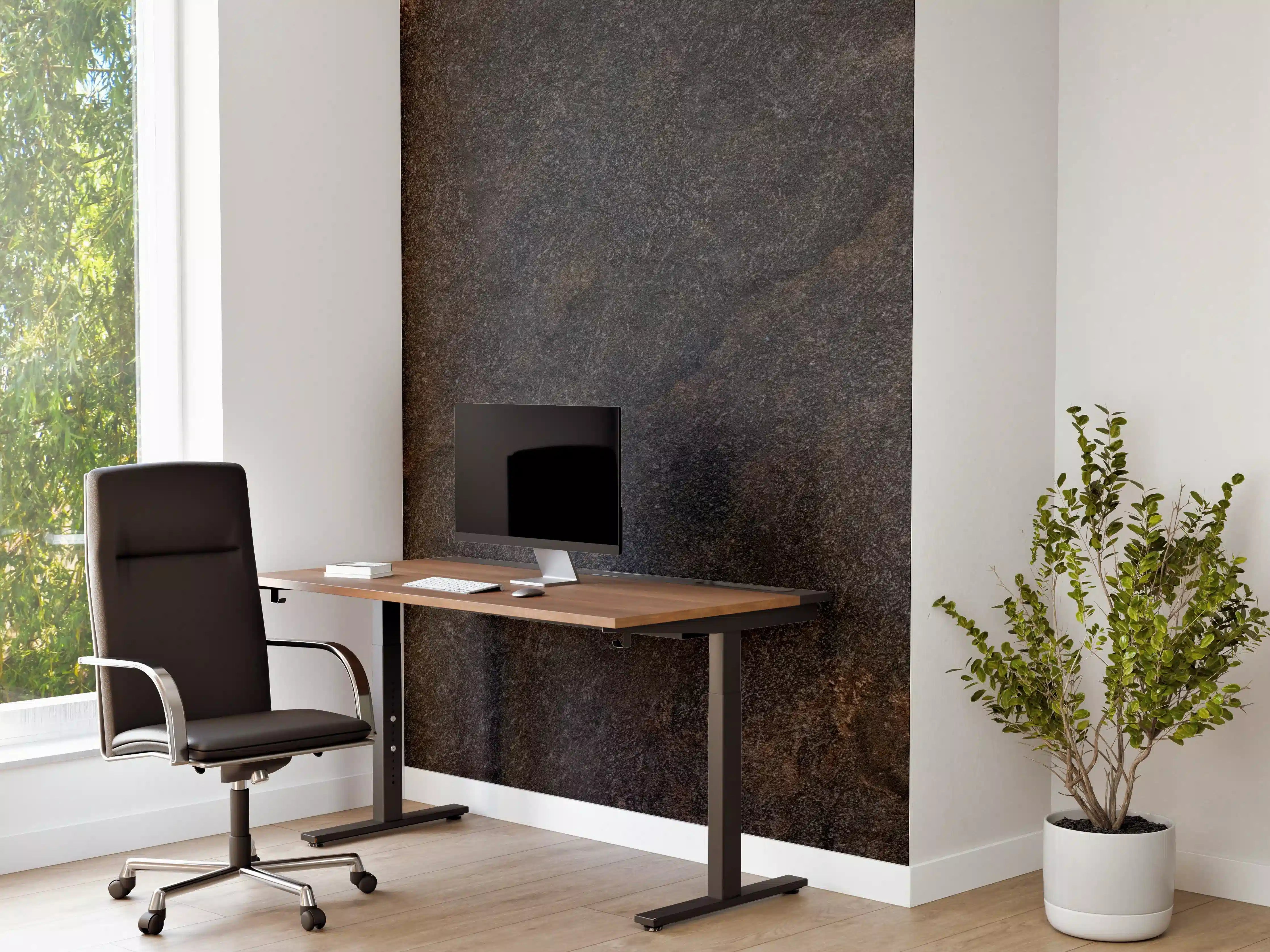 Büro Wandgestaltung - Schwarz braun rostigen Stein Fliesen