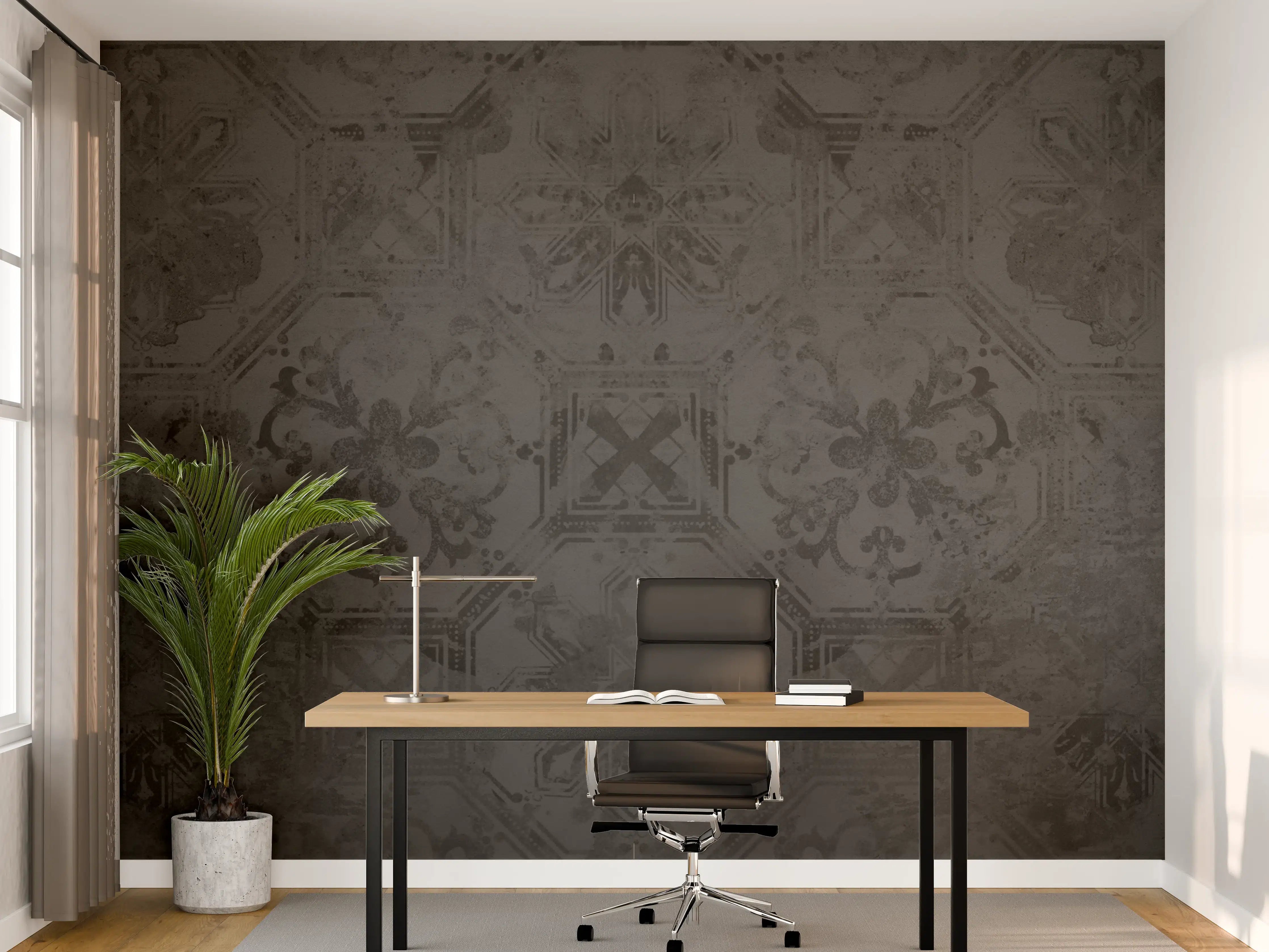 Büro Wandgestaltung - Schwarze Keramik Motiv