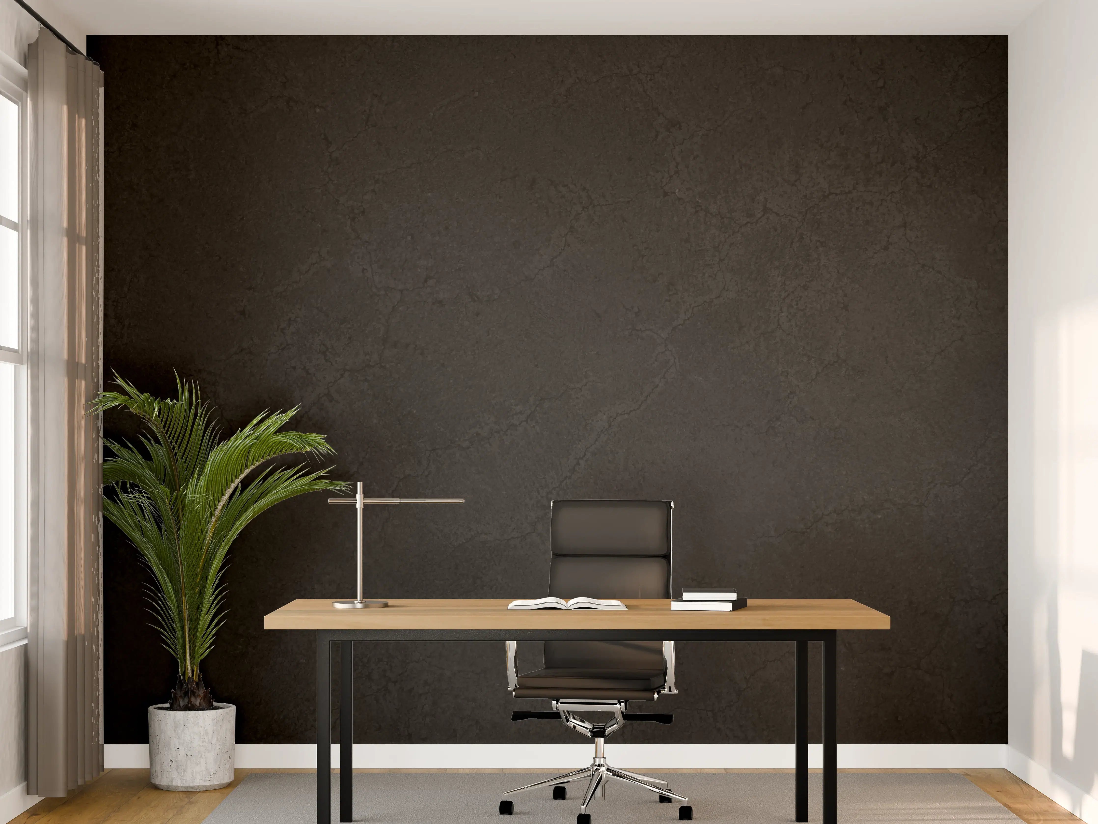 Büro Wandgestaltung - Schwarze Marmorwand