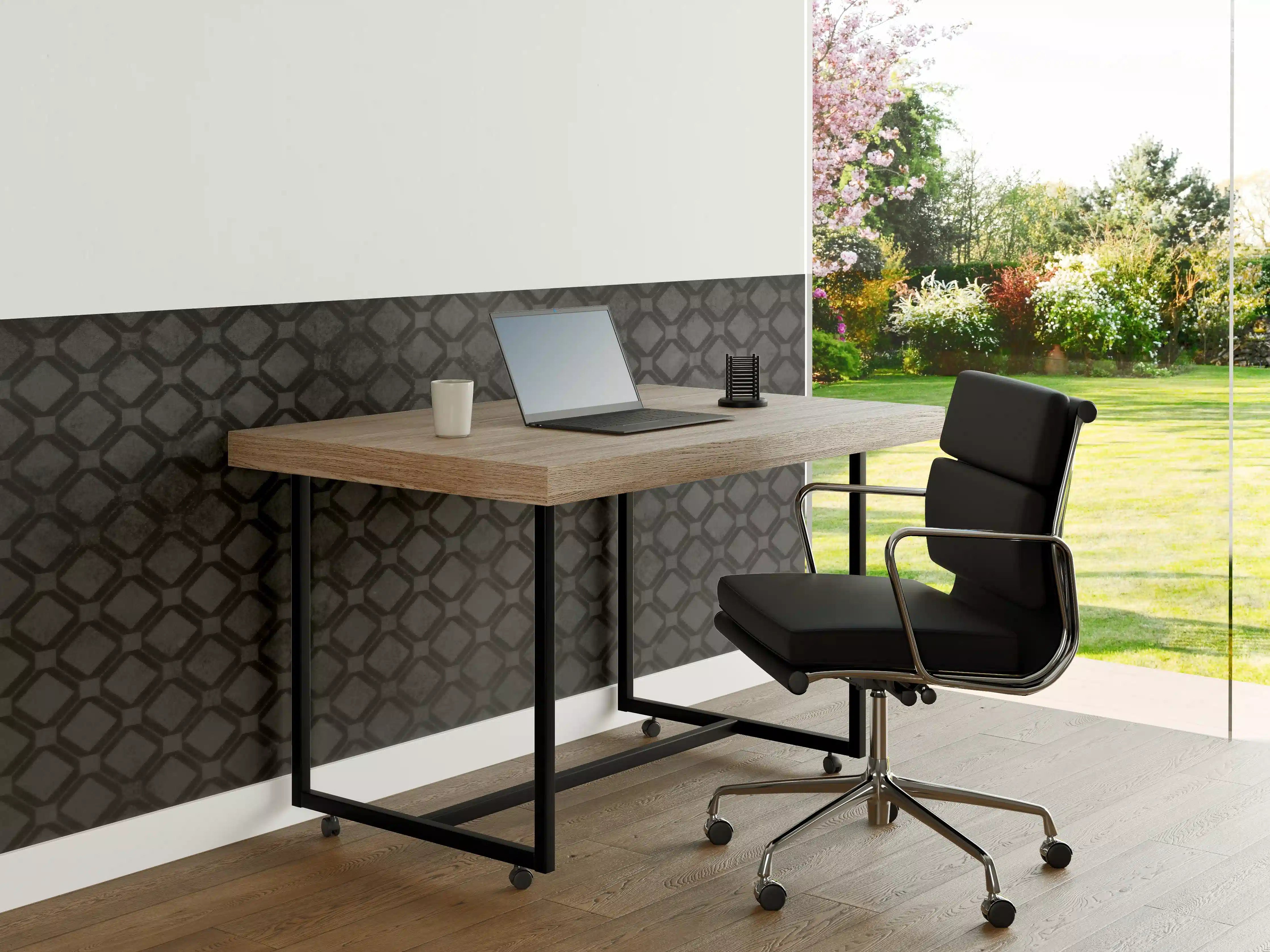 Büro Wandgestaltung - Schwarze Raute Muster