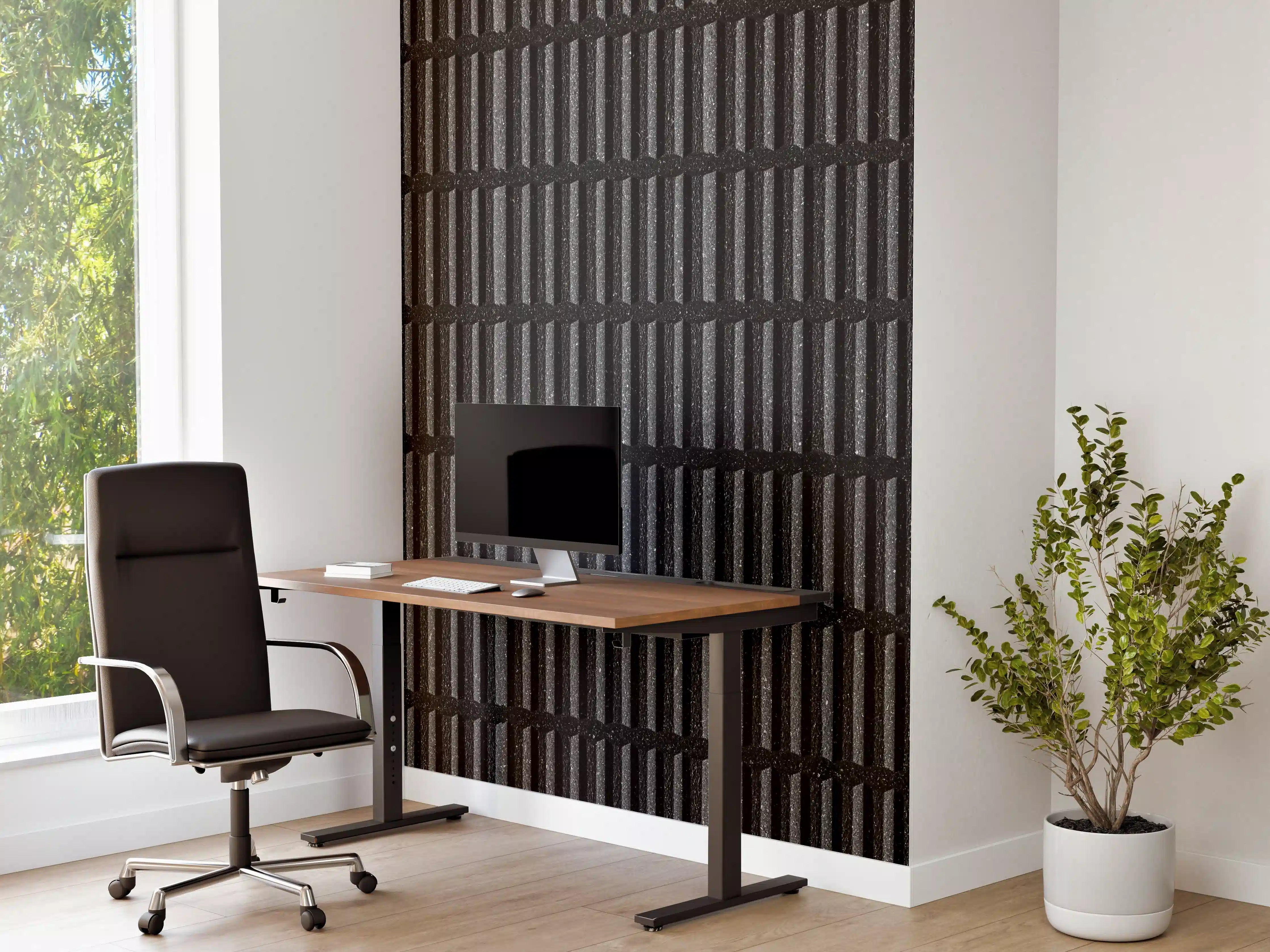 Büro Wandgestaltung - Schwarze Stein Ziegel Textur