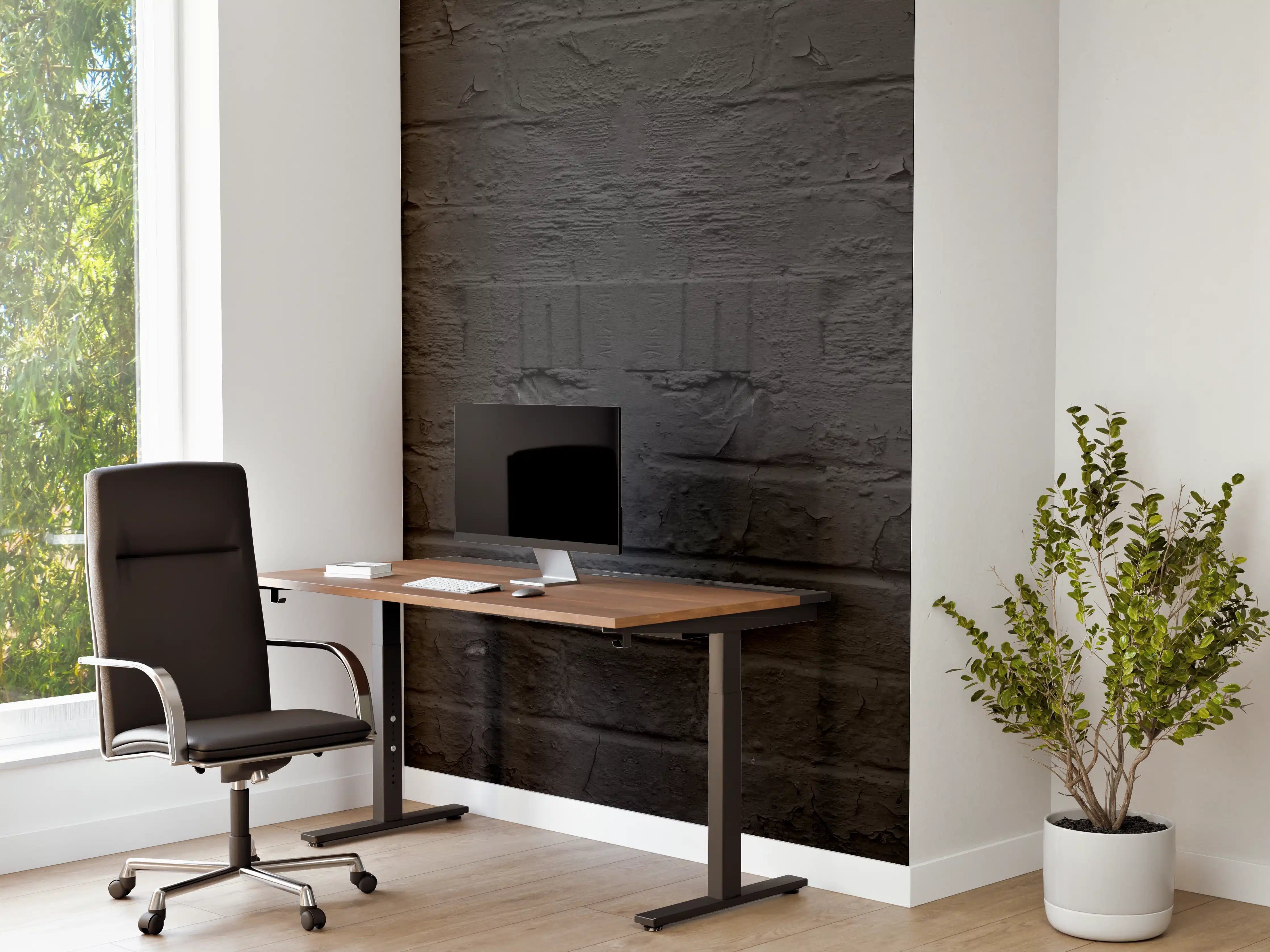 Büro Wandgestaltung - Schwarze anthrazit Ziegeln