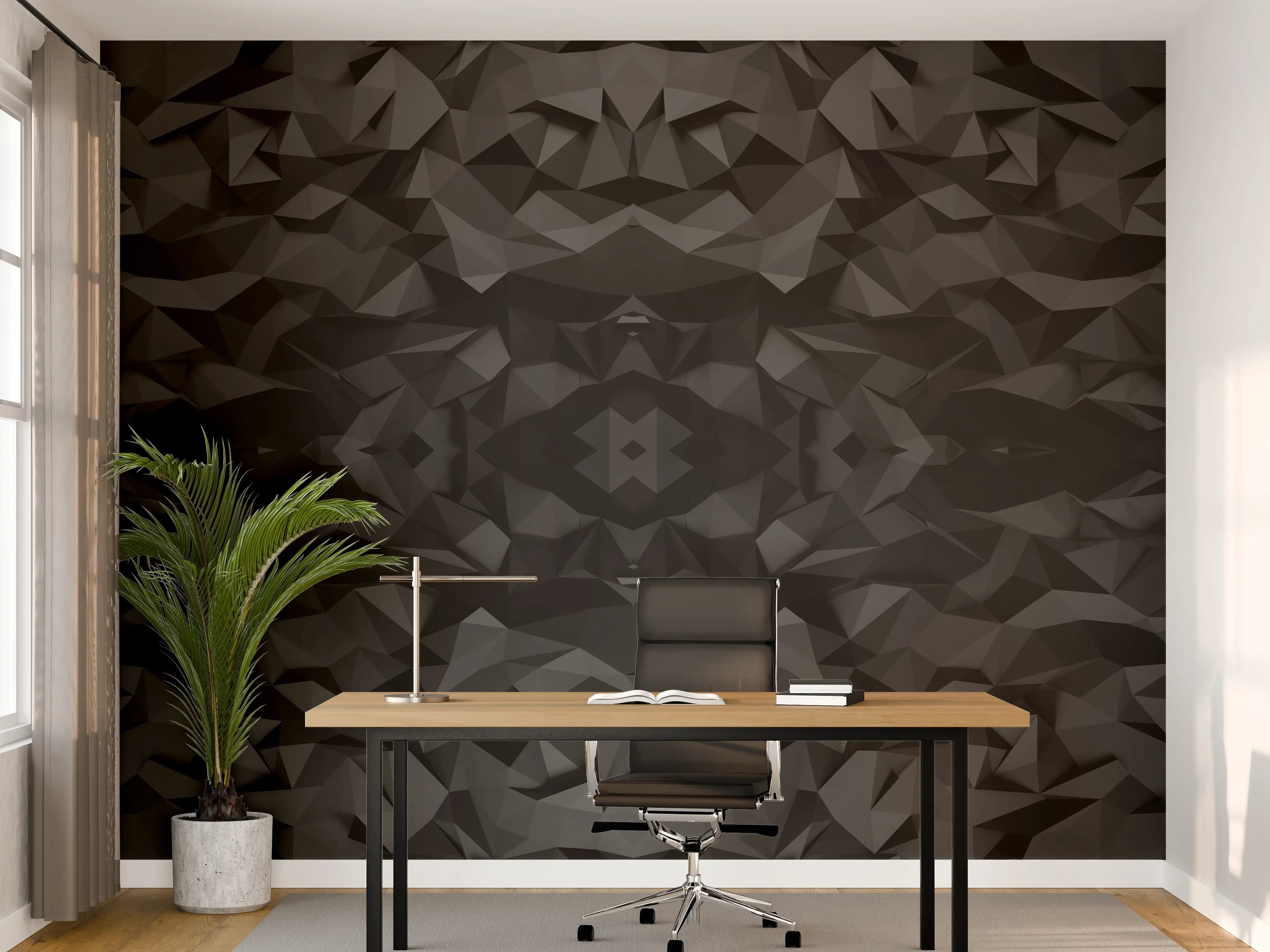 Büro Wandgestaltung - Schwarze geometrische Musterung