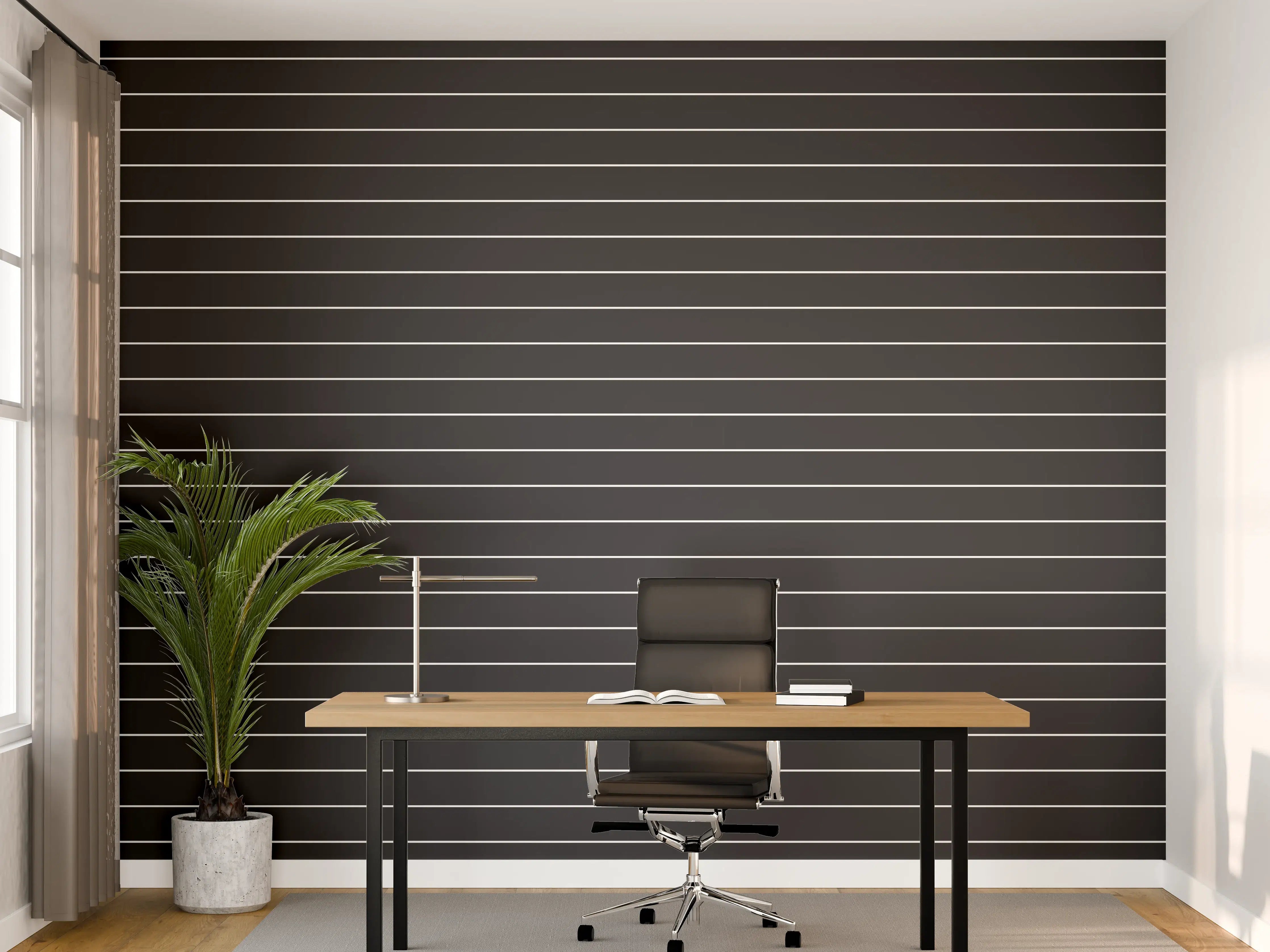 Büro Wandgestaltung - Schwarze horizontale Linien