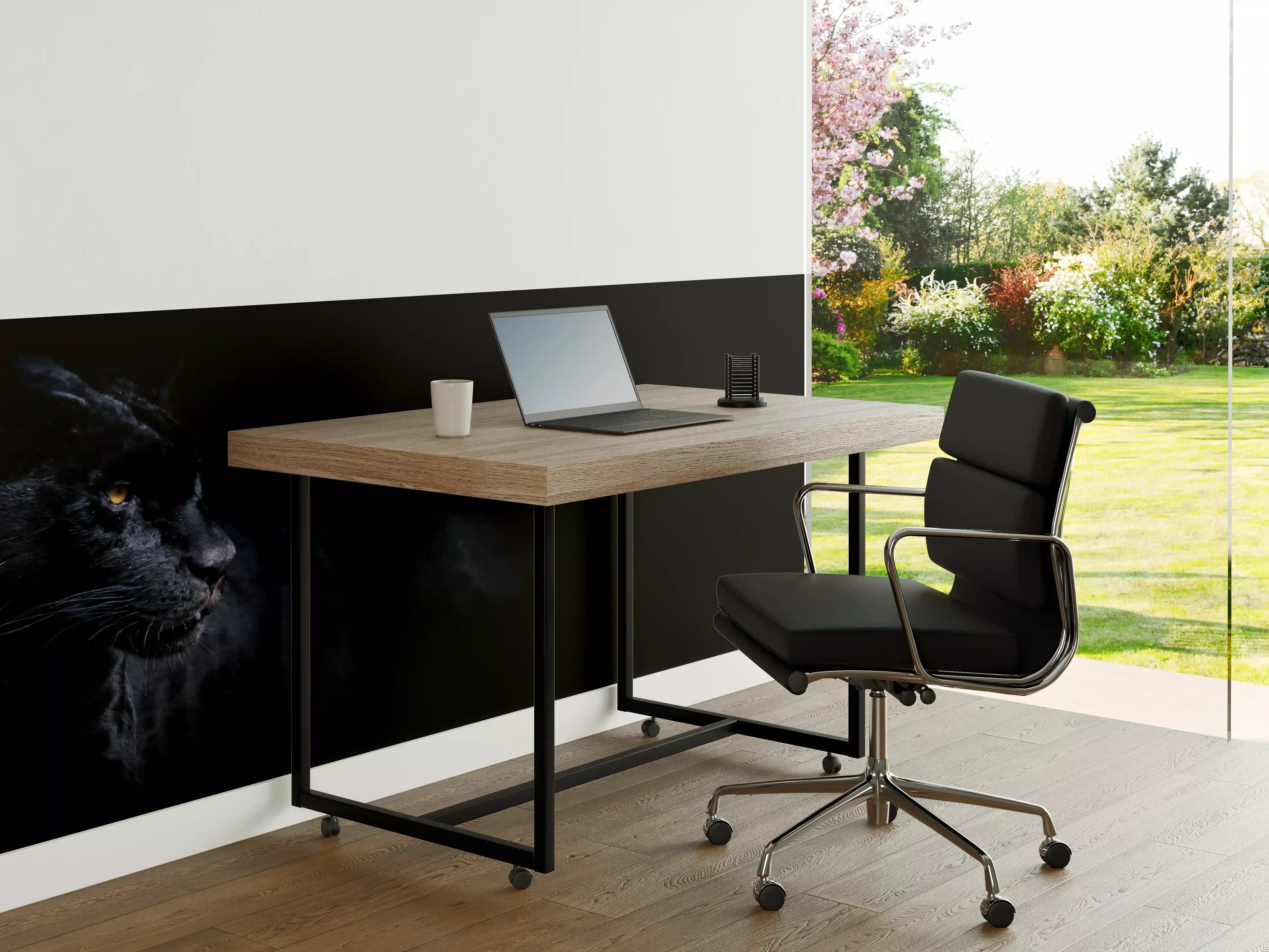 Büro Wandgestaltung - Schwarzen Panther mit schwarzem Hintergrund